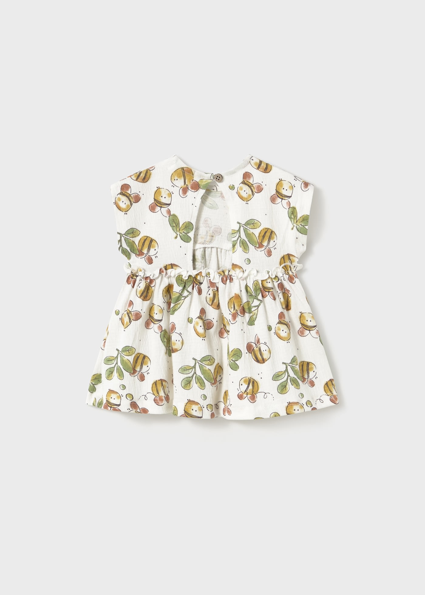 Vestido estampado casual recém nascida