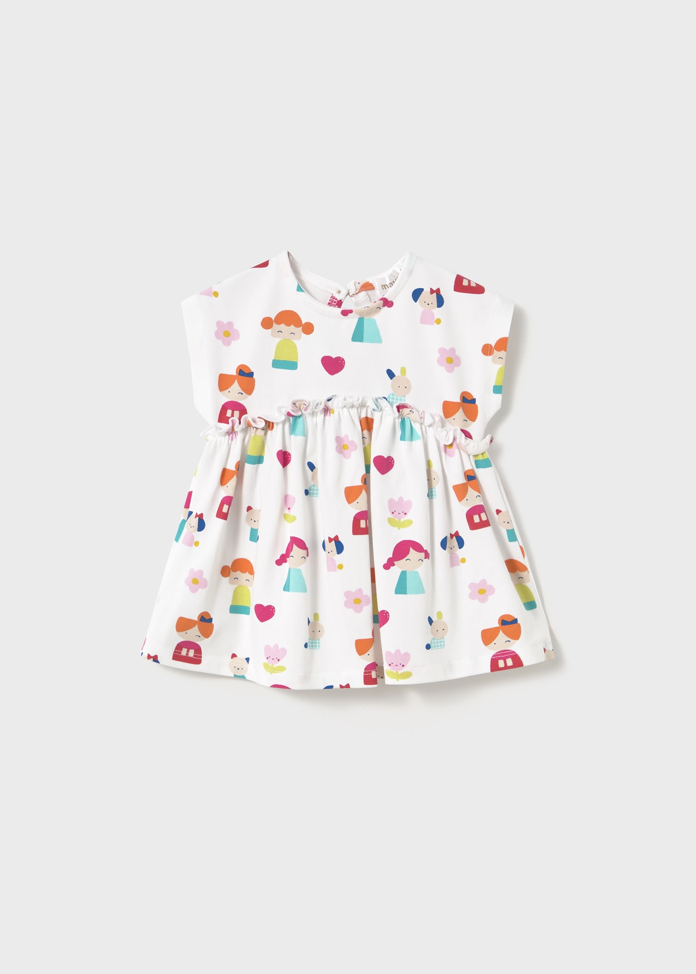 Newborn girl casual print dress