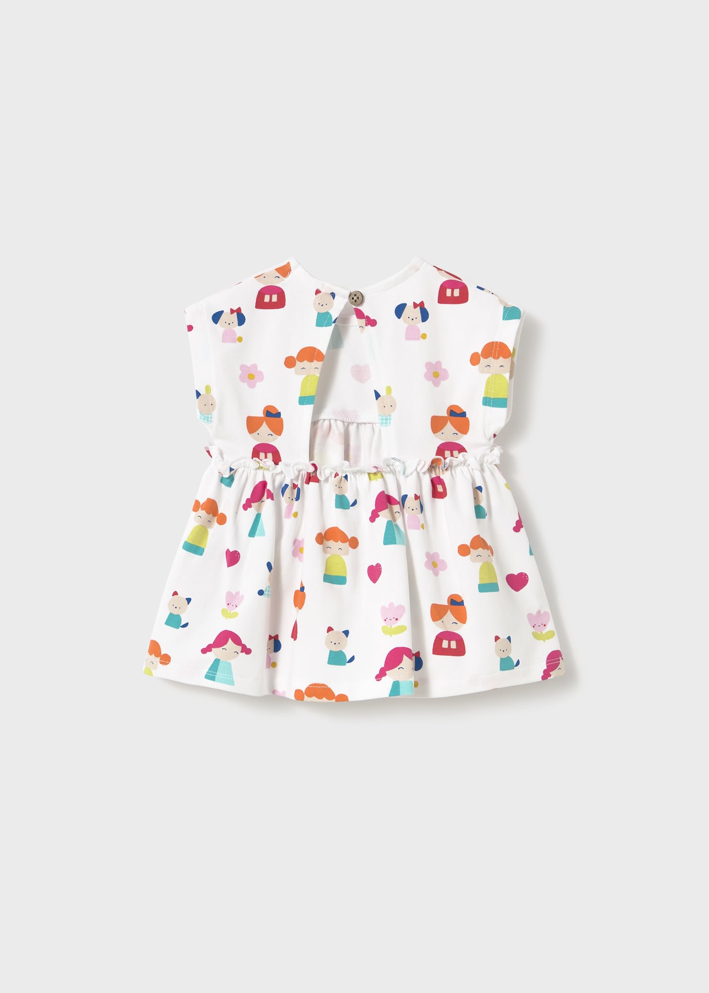 Newborn girl casual print dress