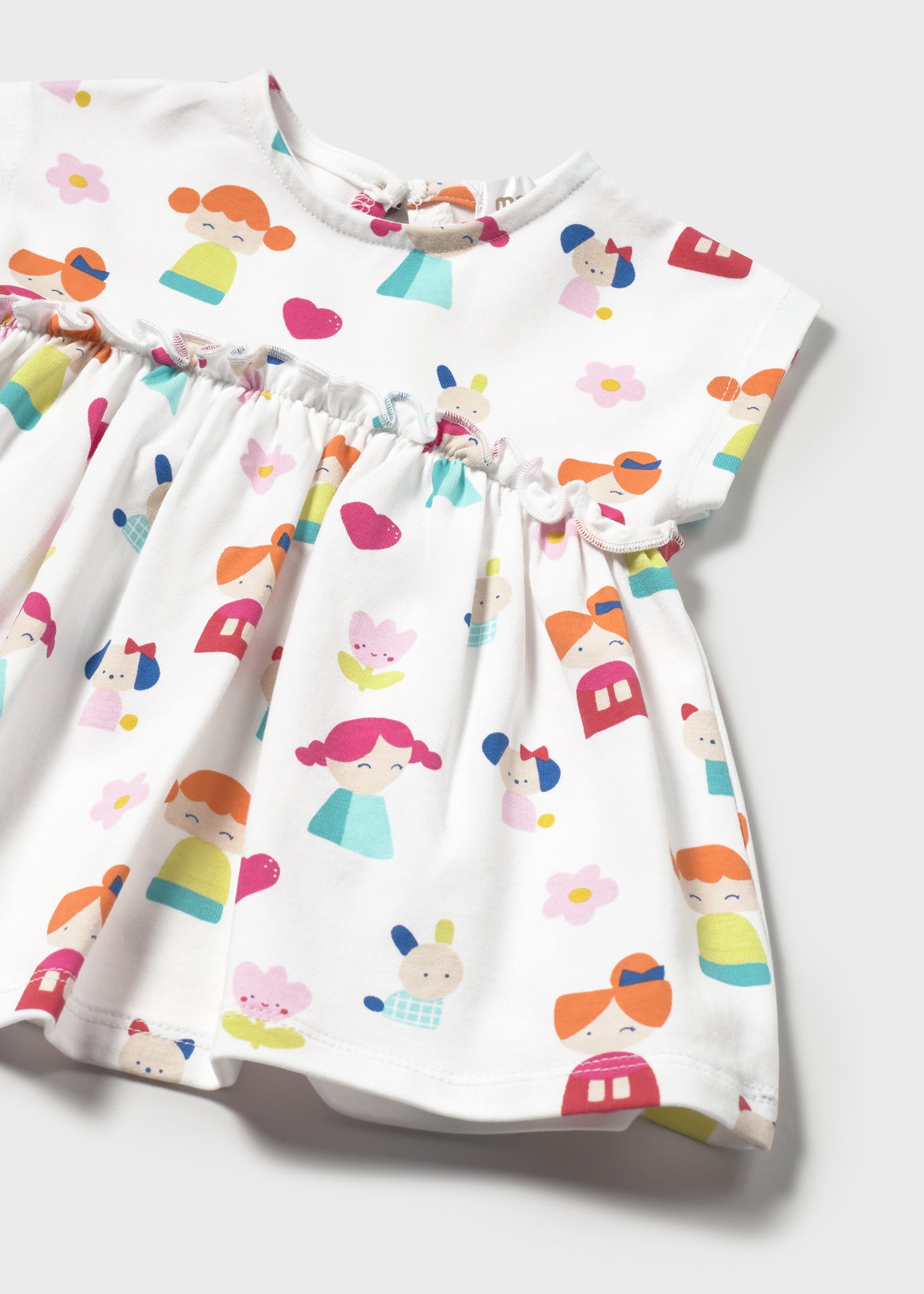 Newborn girl casual print dress