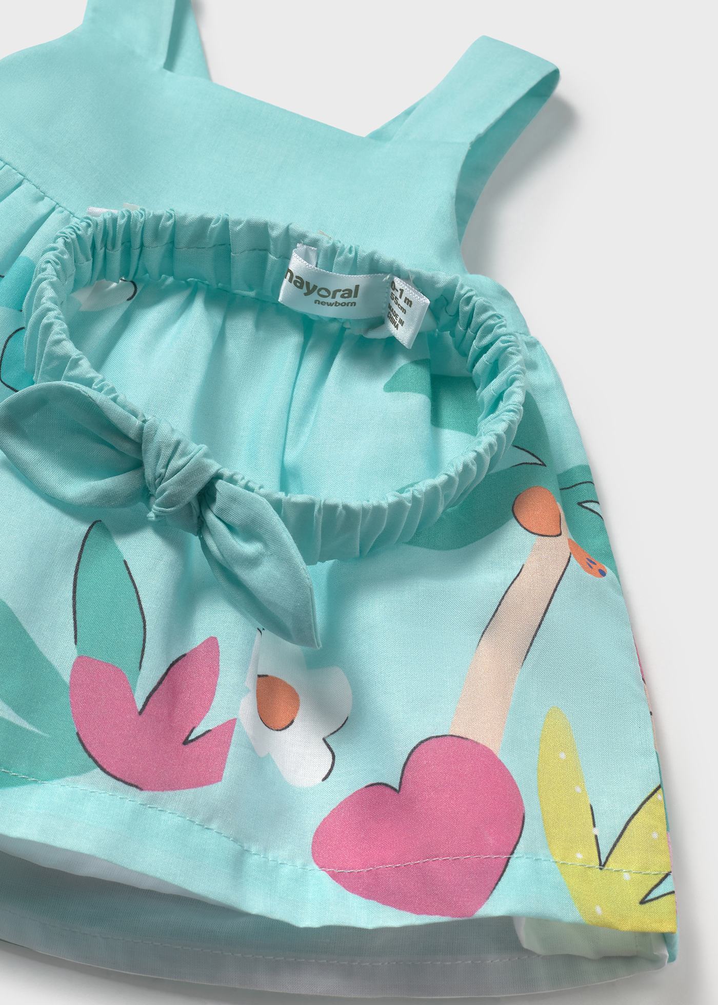 Rochie cu betita imprimata nou-nascut