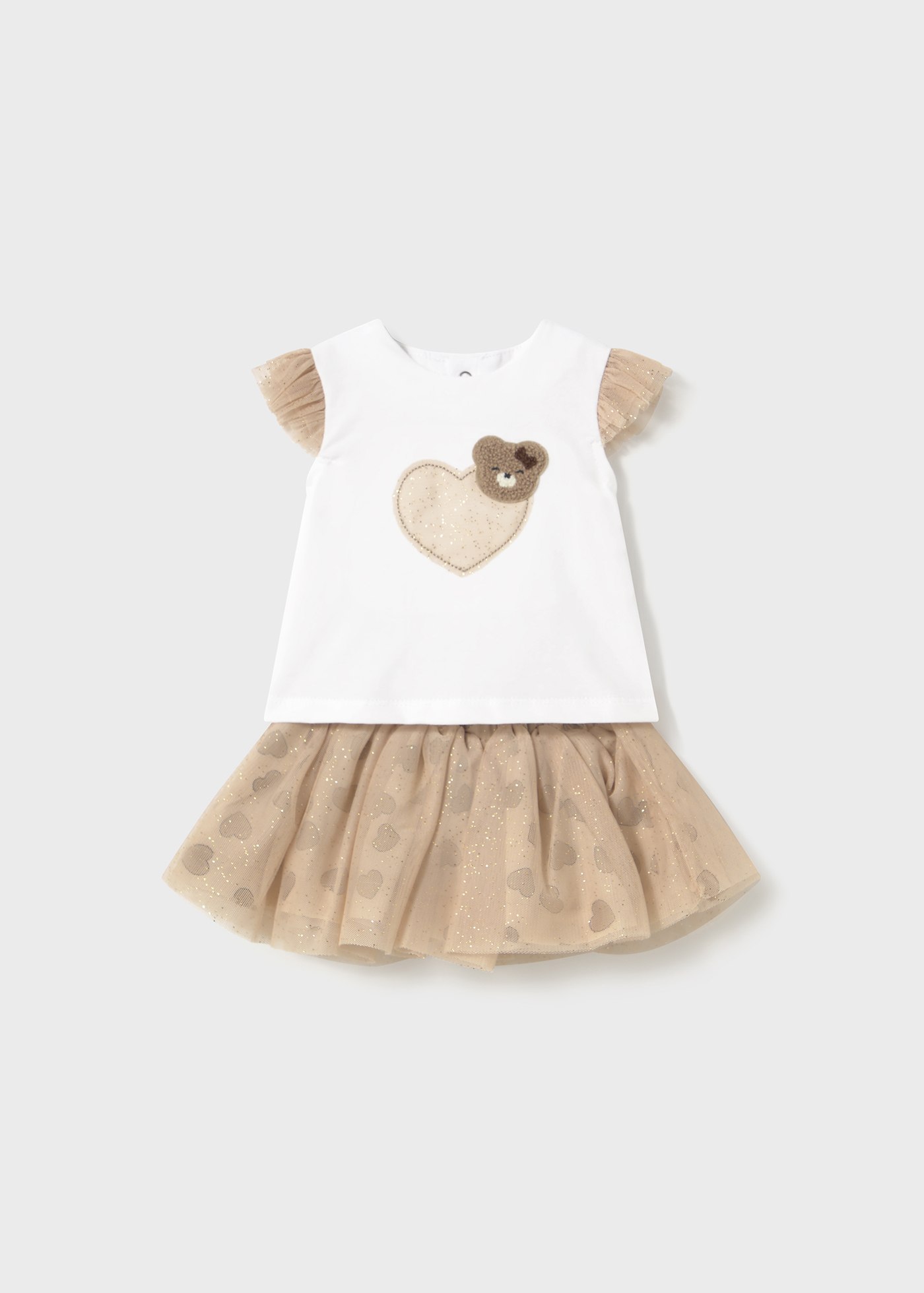 Newborn girl tulle skirt and top set