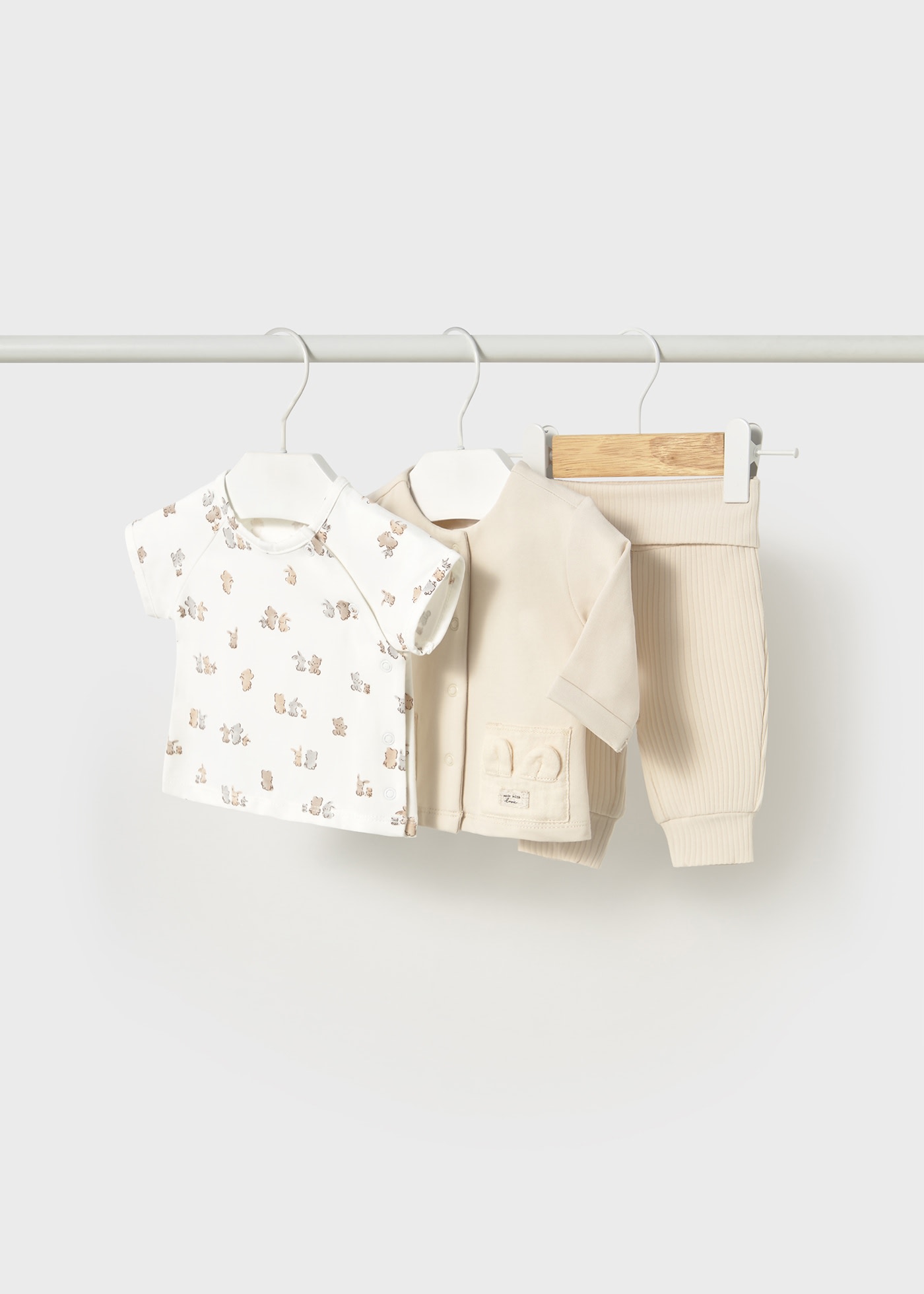 Newborn Tracksuit with Printed T-Shirt