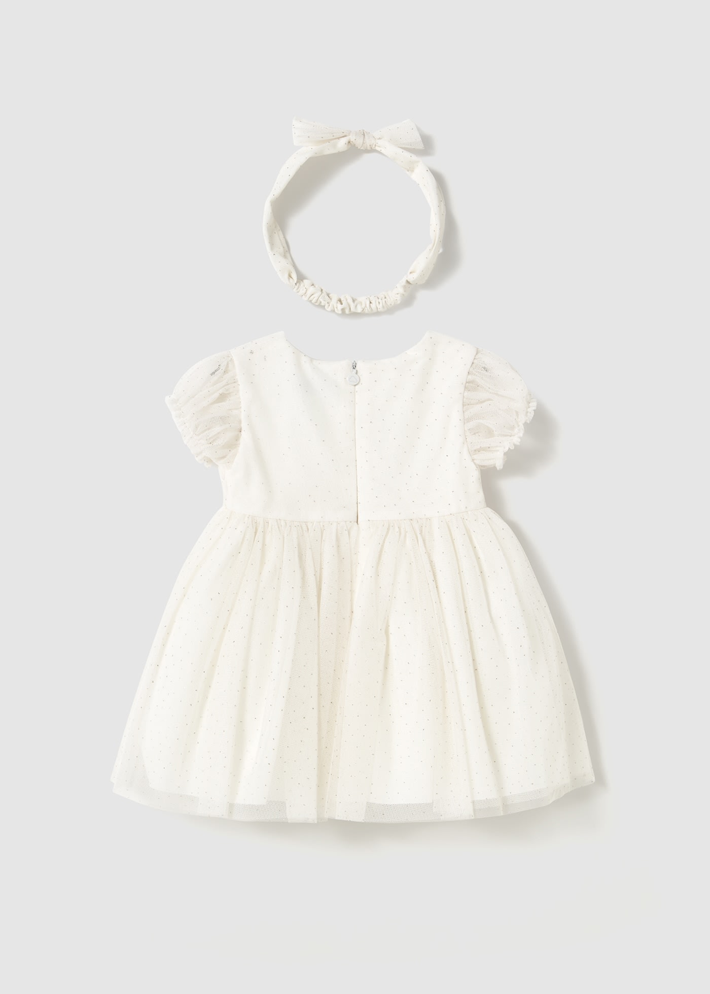 Baby dress with tulle headband