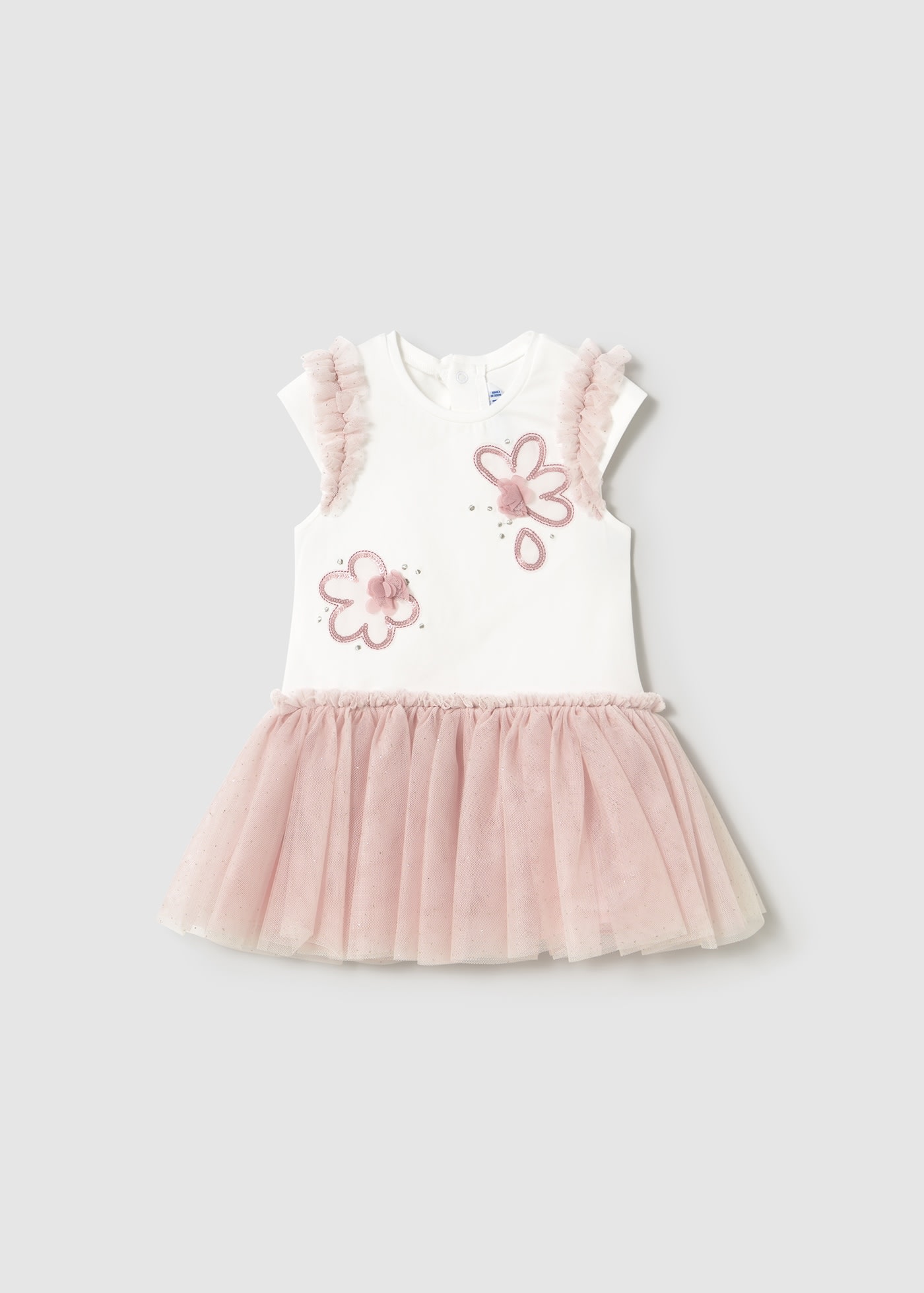 Baby dress with tulle skirt