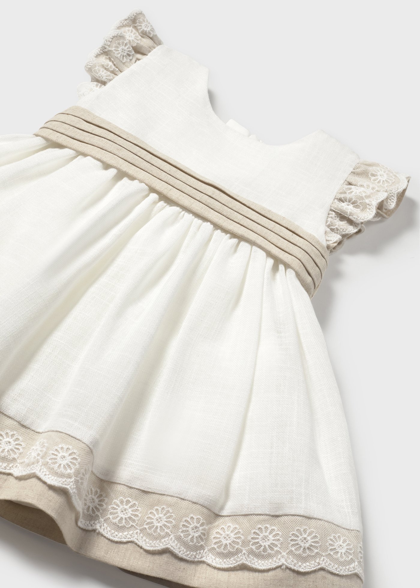 Baby combined linen dress