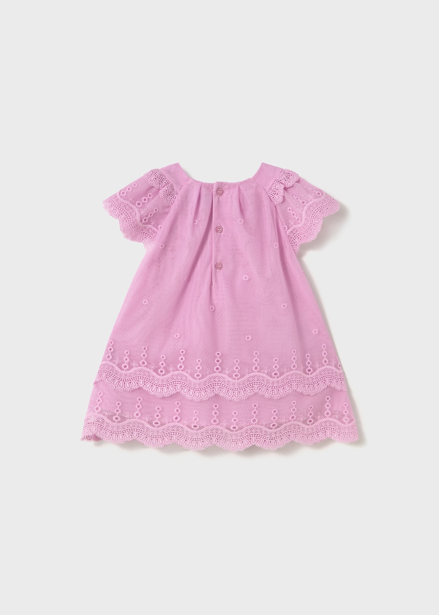 Rochie tul brodata volane bebe
