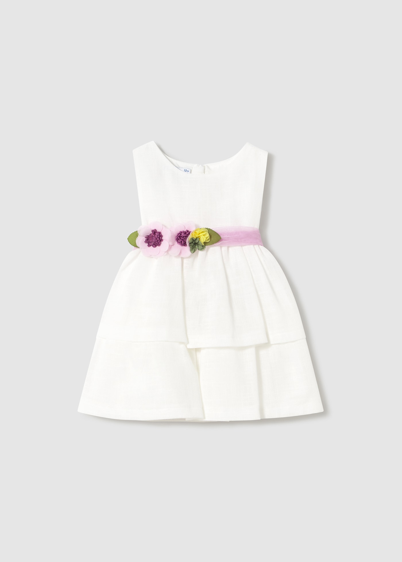 Baby Dress with Floral Sash