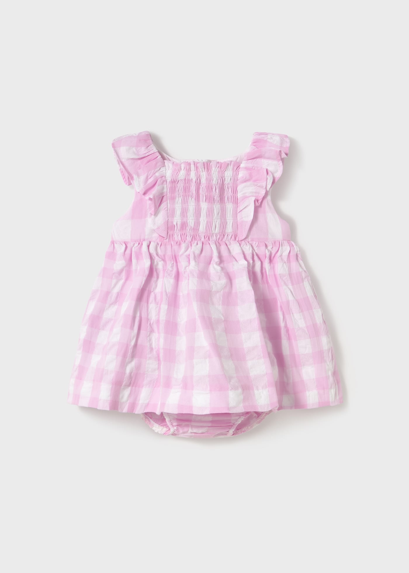 Vestido com tapa fraldas vichy bebé