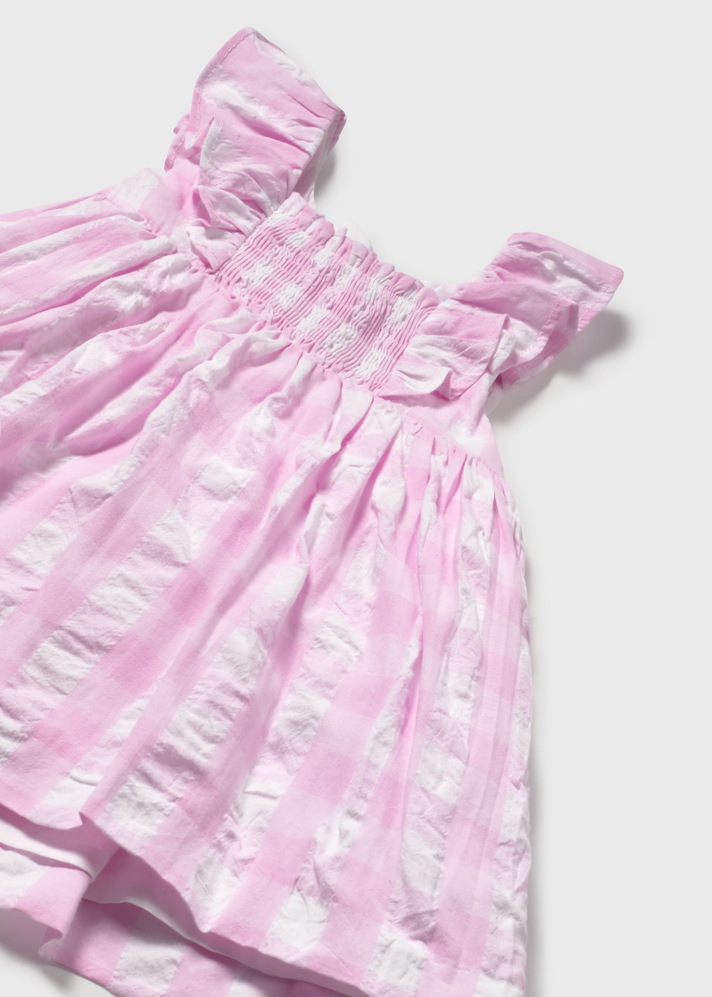 Vestido com tapa fraldas vichy bebé