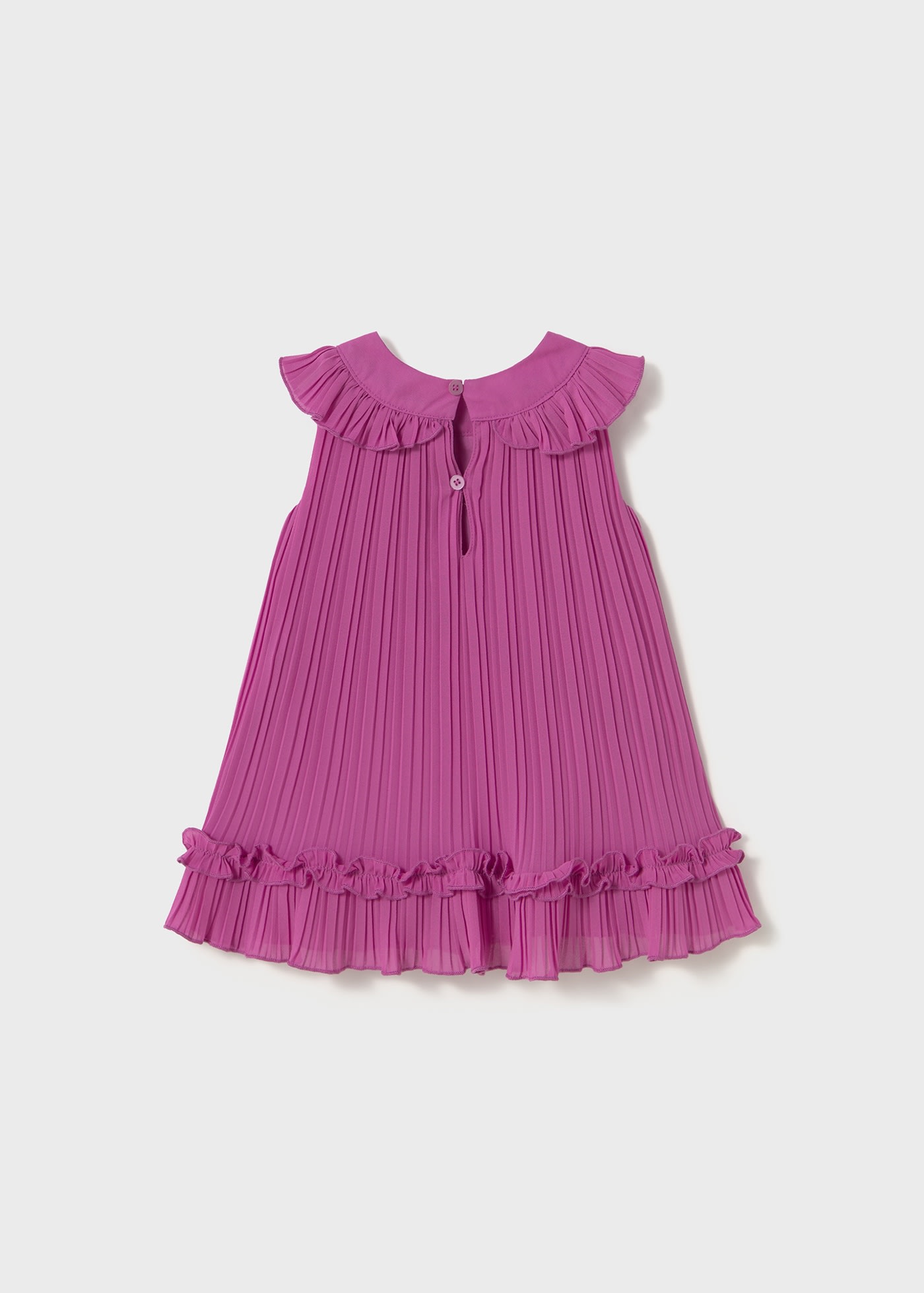 Robe plissée en mousseline de soie bébé