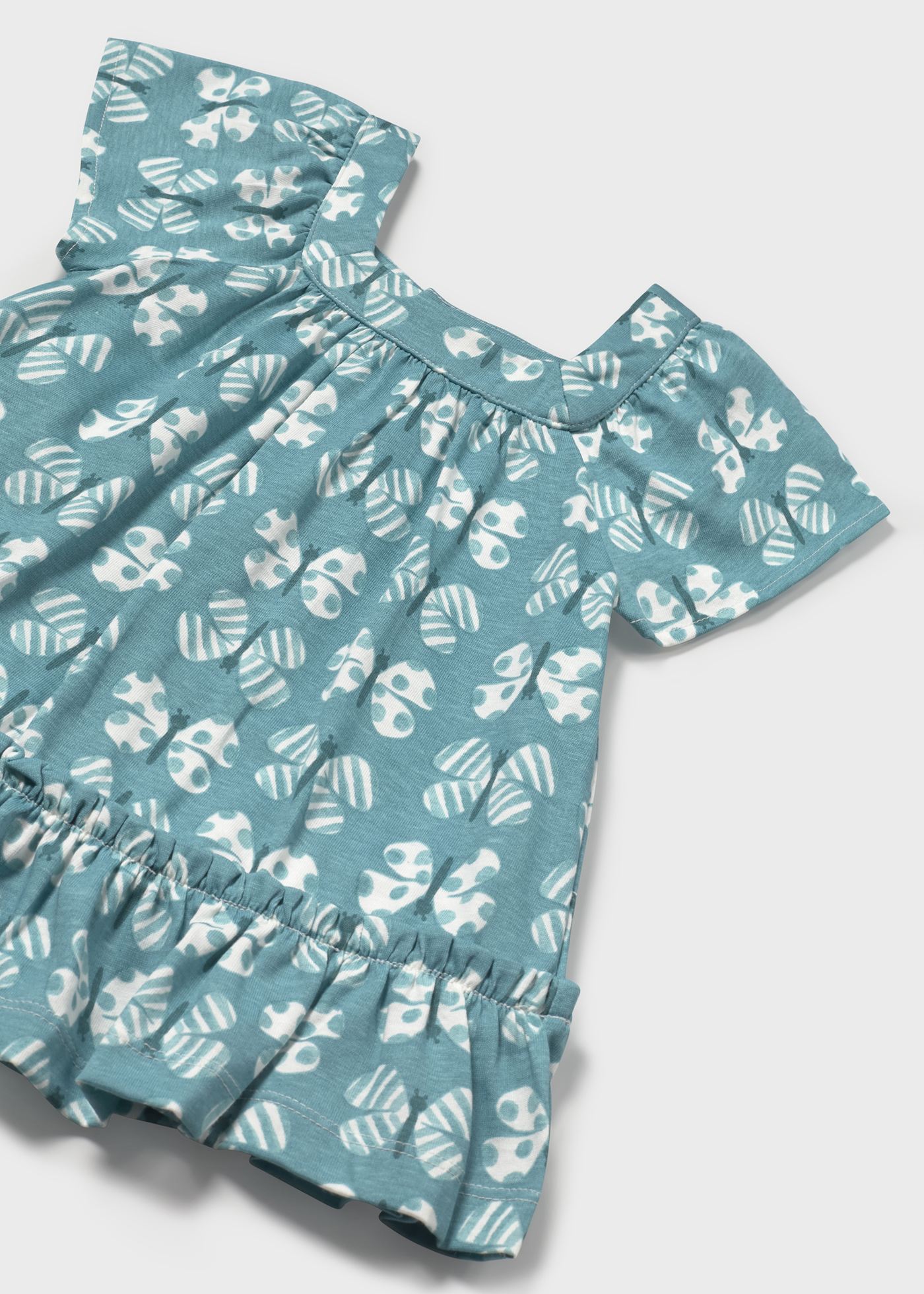 Baby print dress with nappy cover