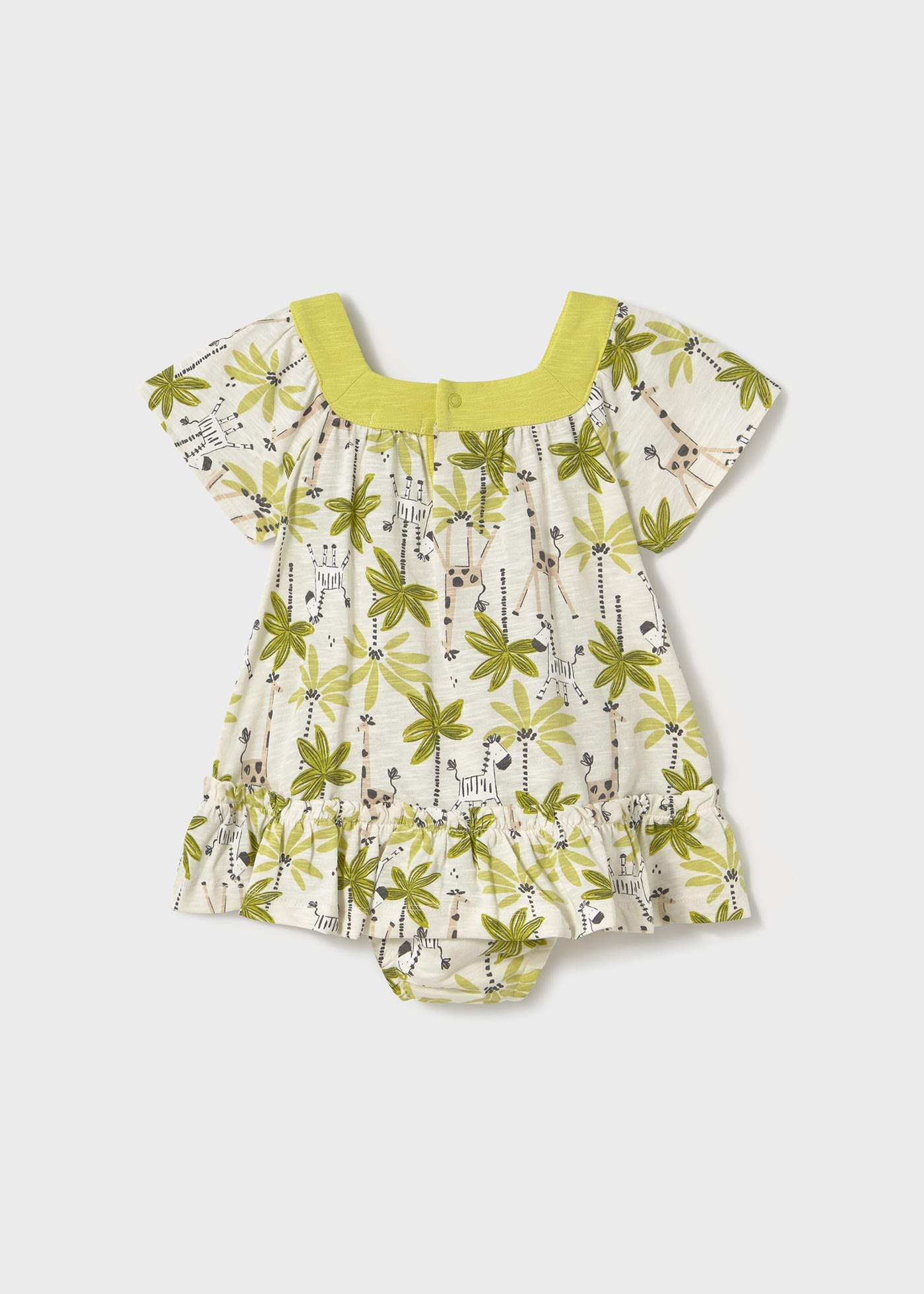 Vestito con copri pannolino stampato neonata
