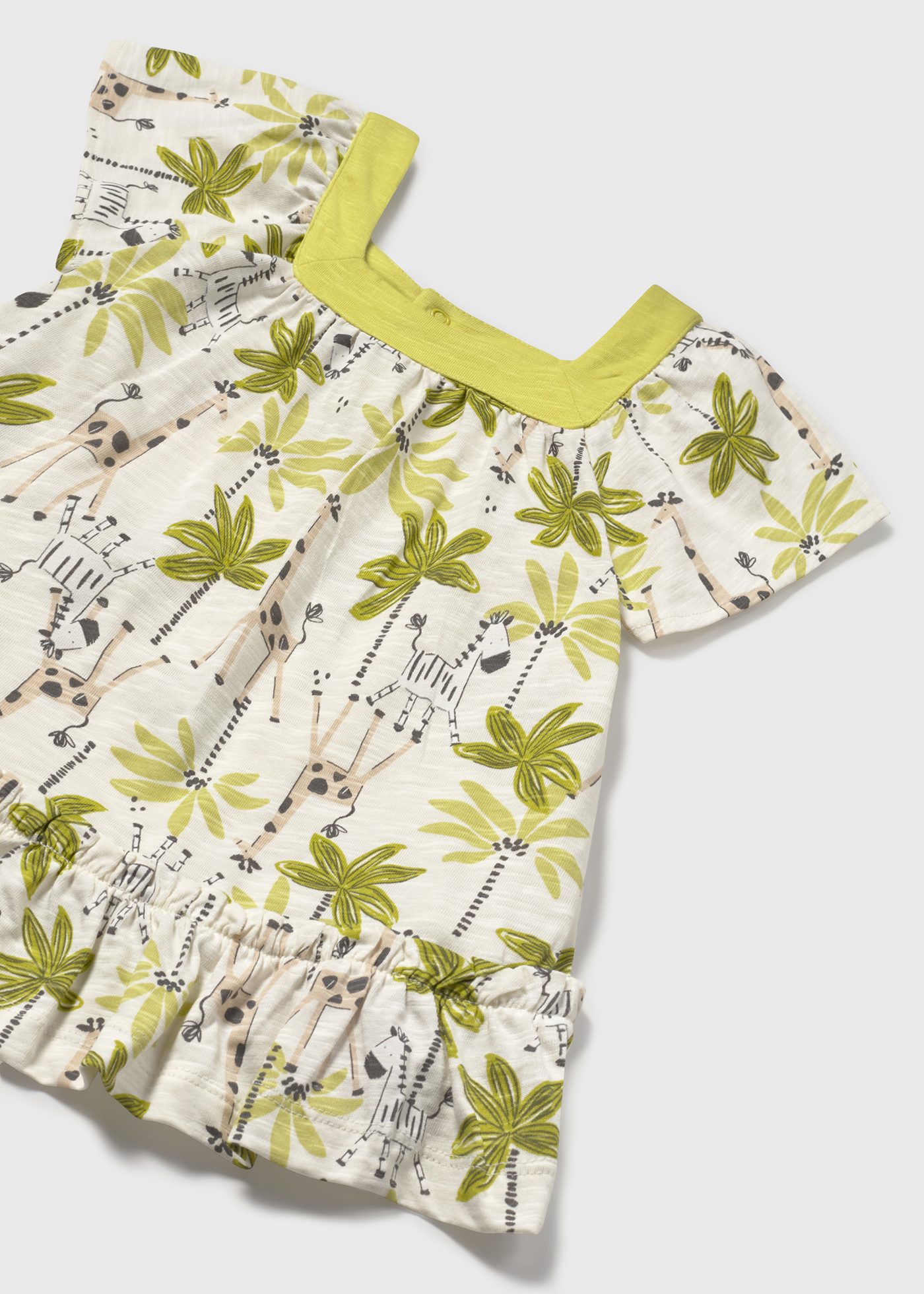 Baby print dress with nappy cover