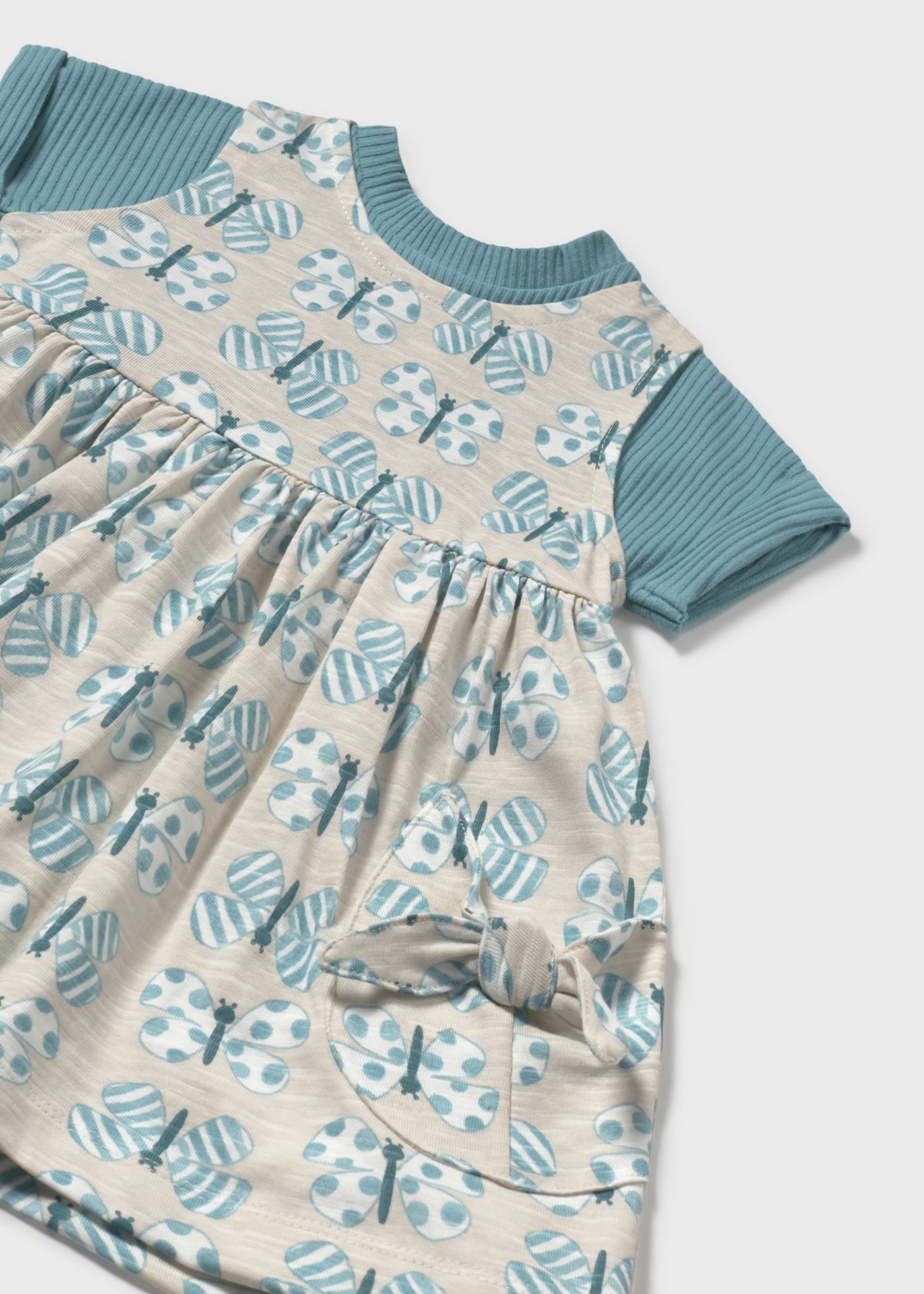 Vestito stampato con top neonata