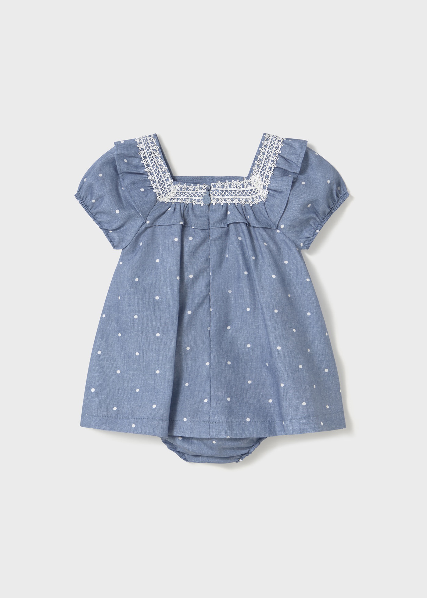 Baby polka dot dress with nappy cover