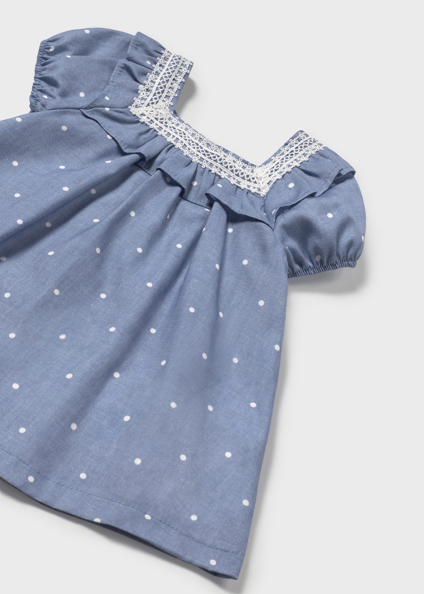 Baby polka dot dress with nappy cover