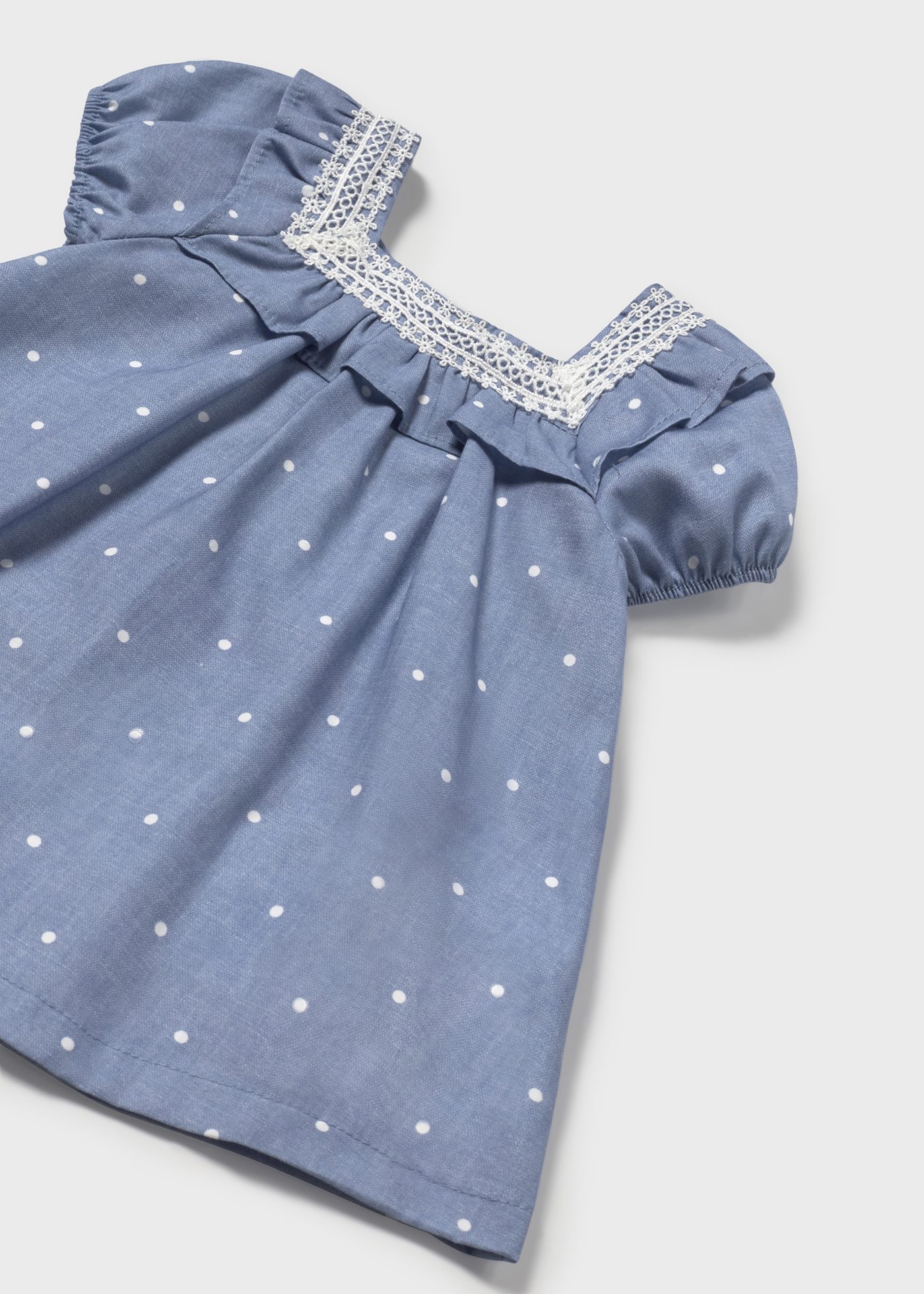 Vestido com tapa fraldas bolinhas bebé