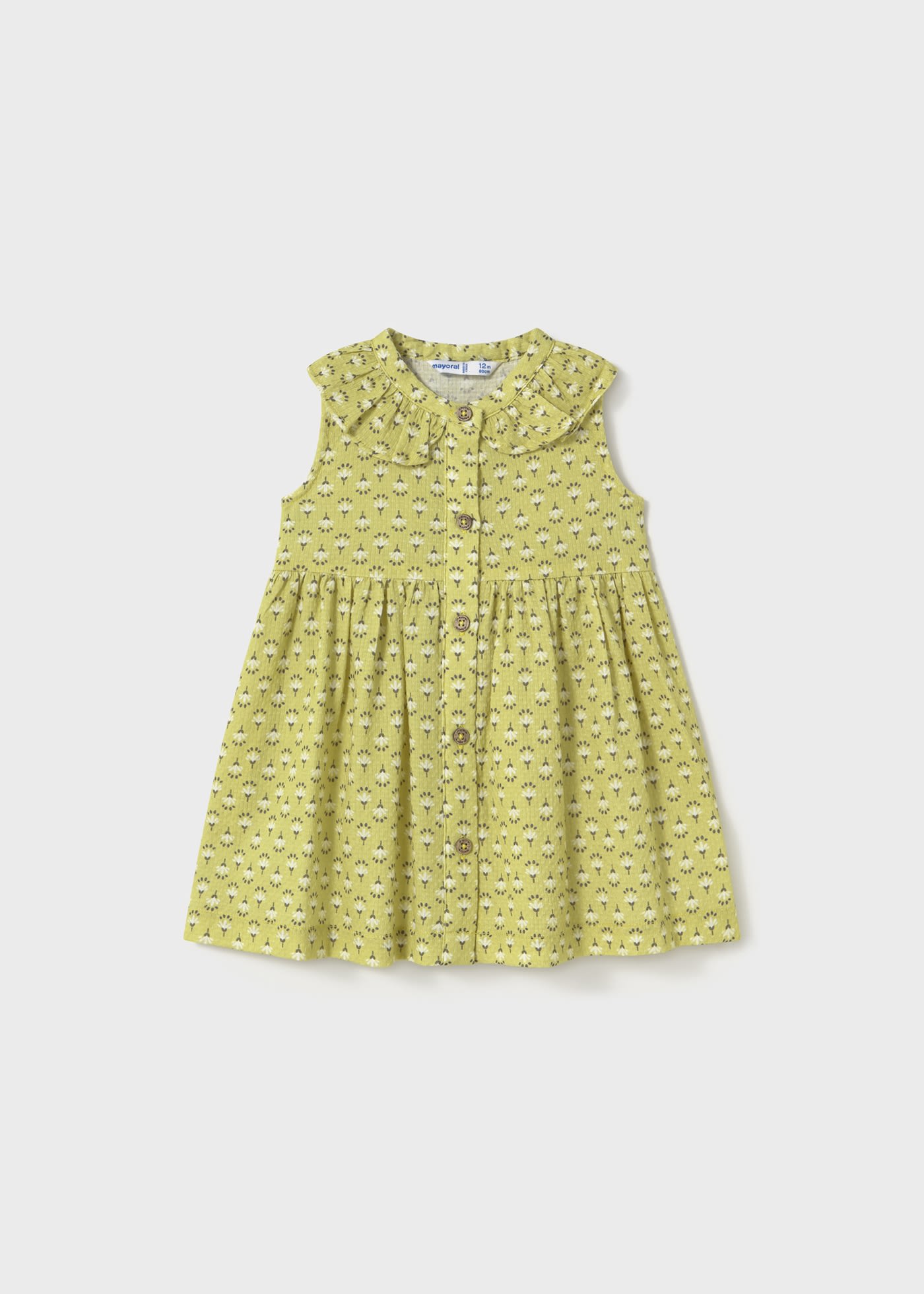 Baby button down print dress