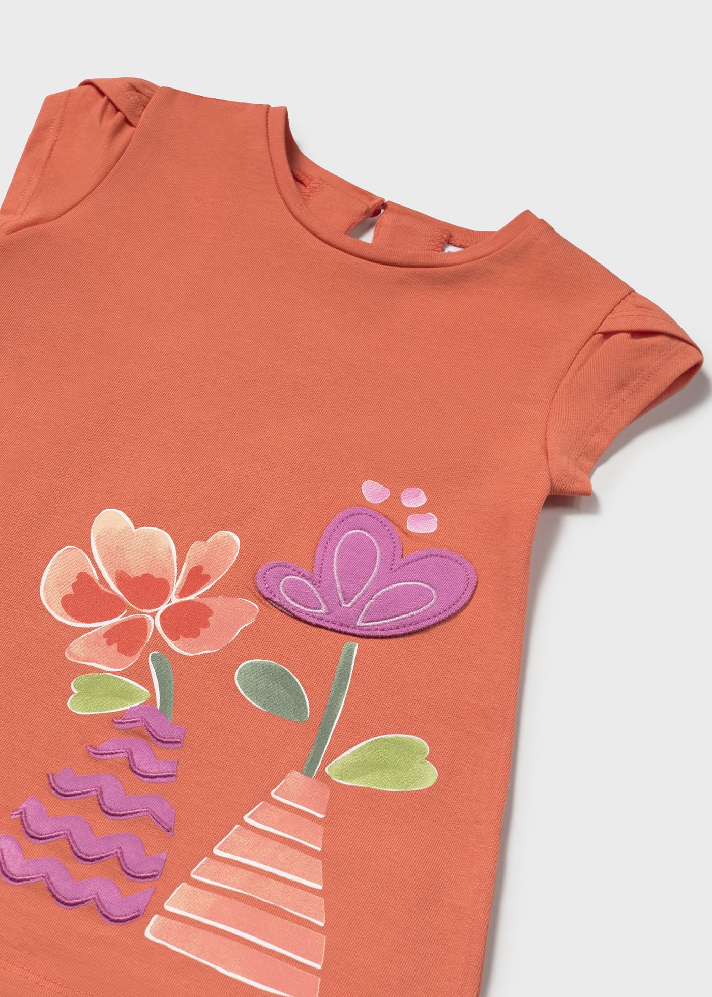 Vestido gráfica flores bebé