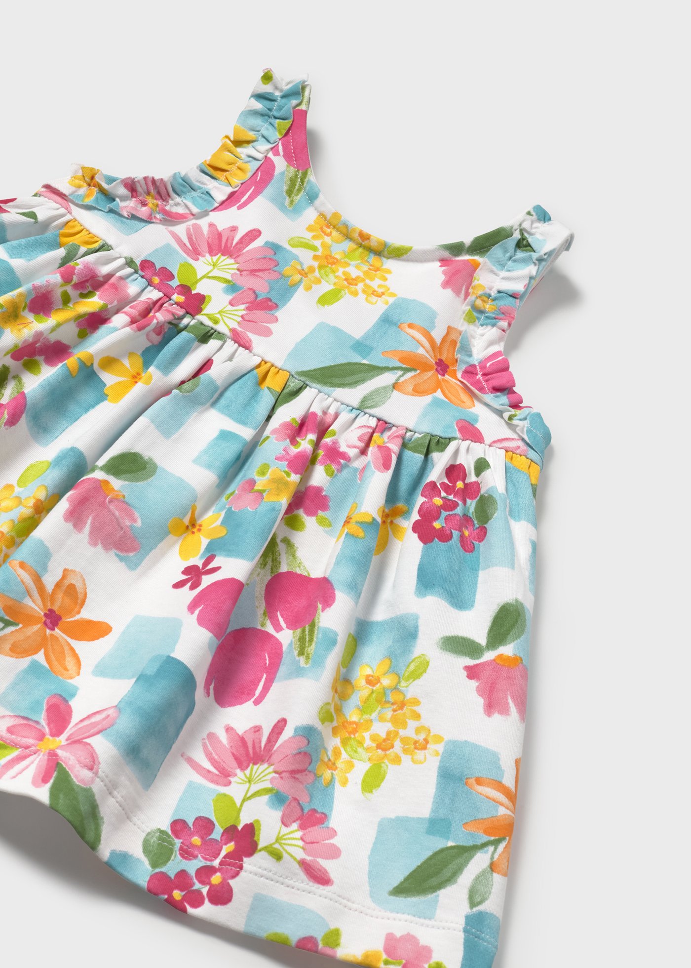 Baby print dress with nappy cover