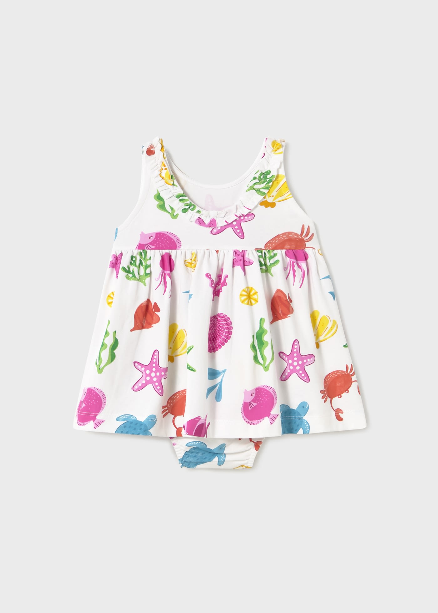 Baby Printed Dress with Bloomers