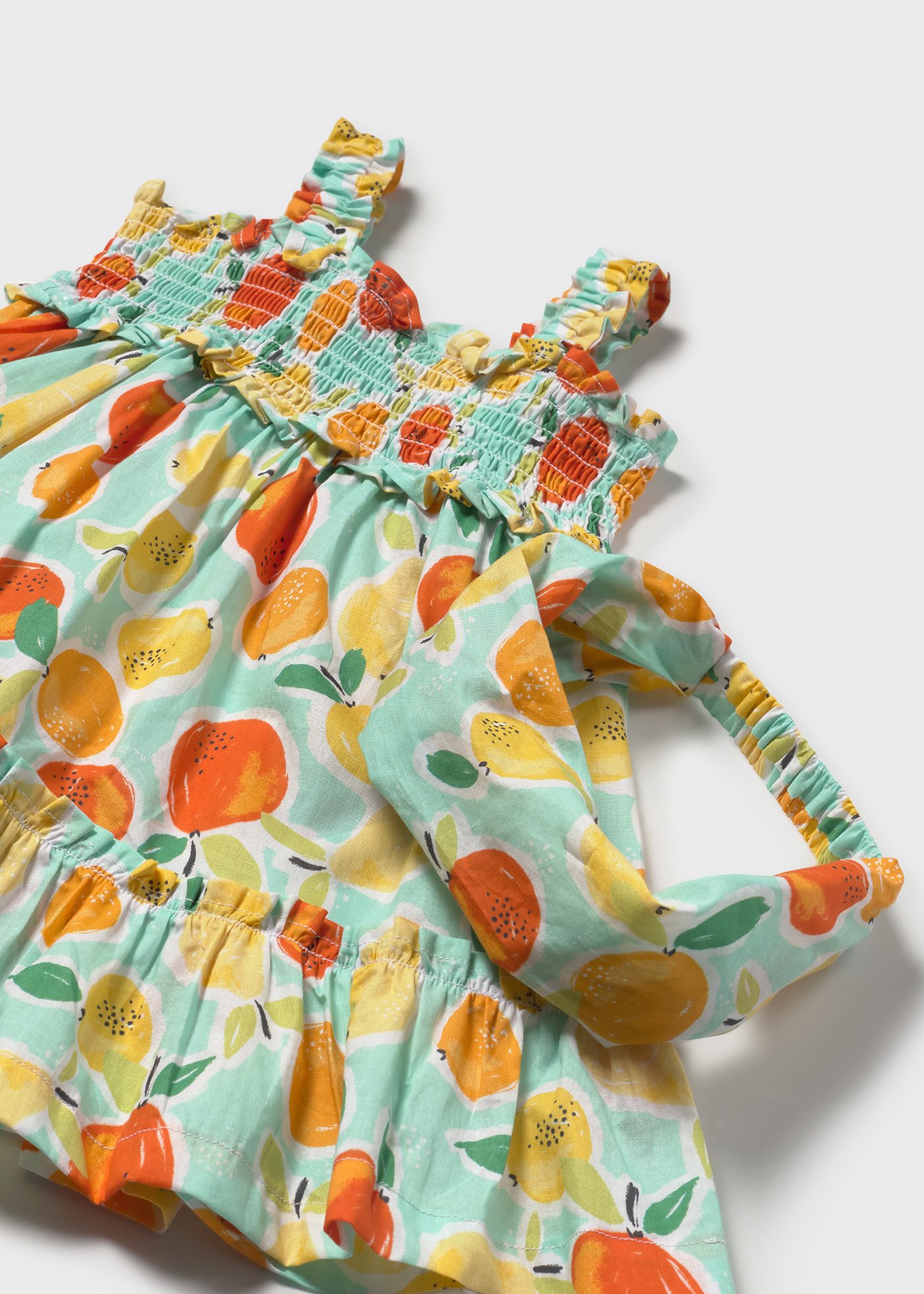 Vestito con fascia stampata neonata