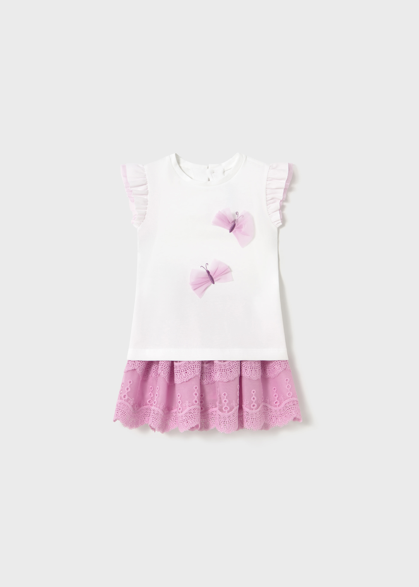 Completo gonna tulle e maglietta neonata