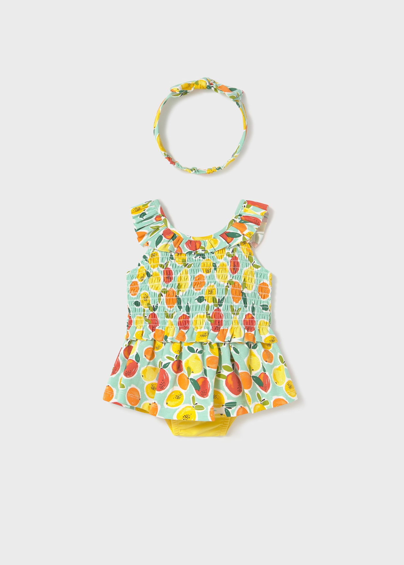 Completo 3 pezzi stampato con fascia neonata