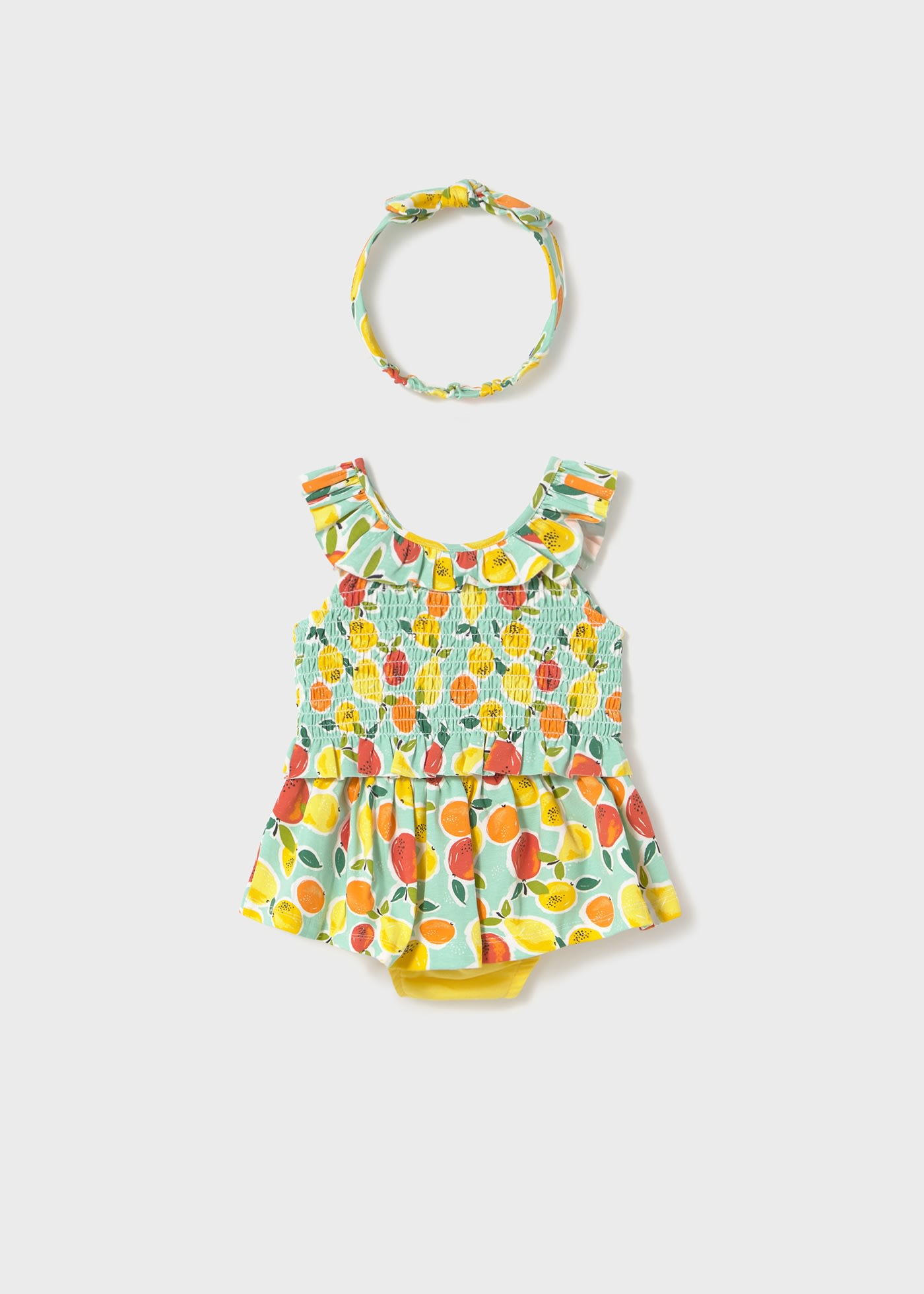 Completo 3 pezzi stampato con fascia neonata