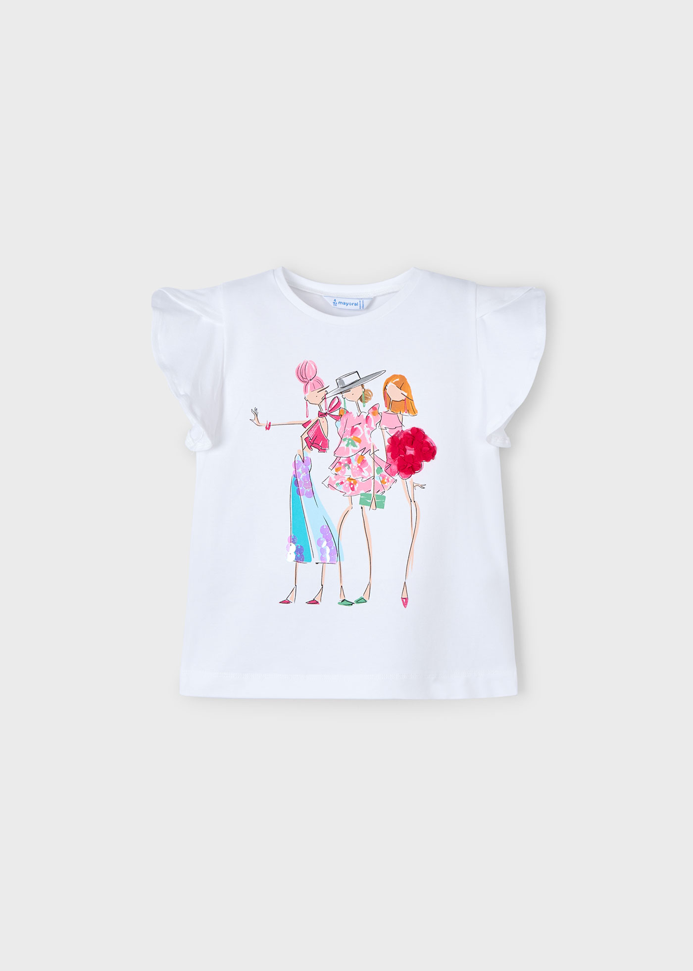 Tricou cu aplicatie fetita