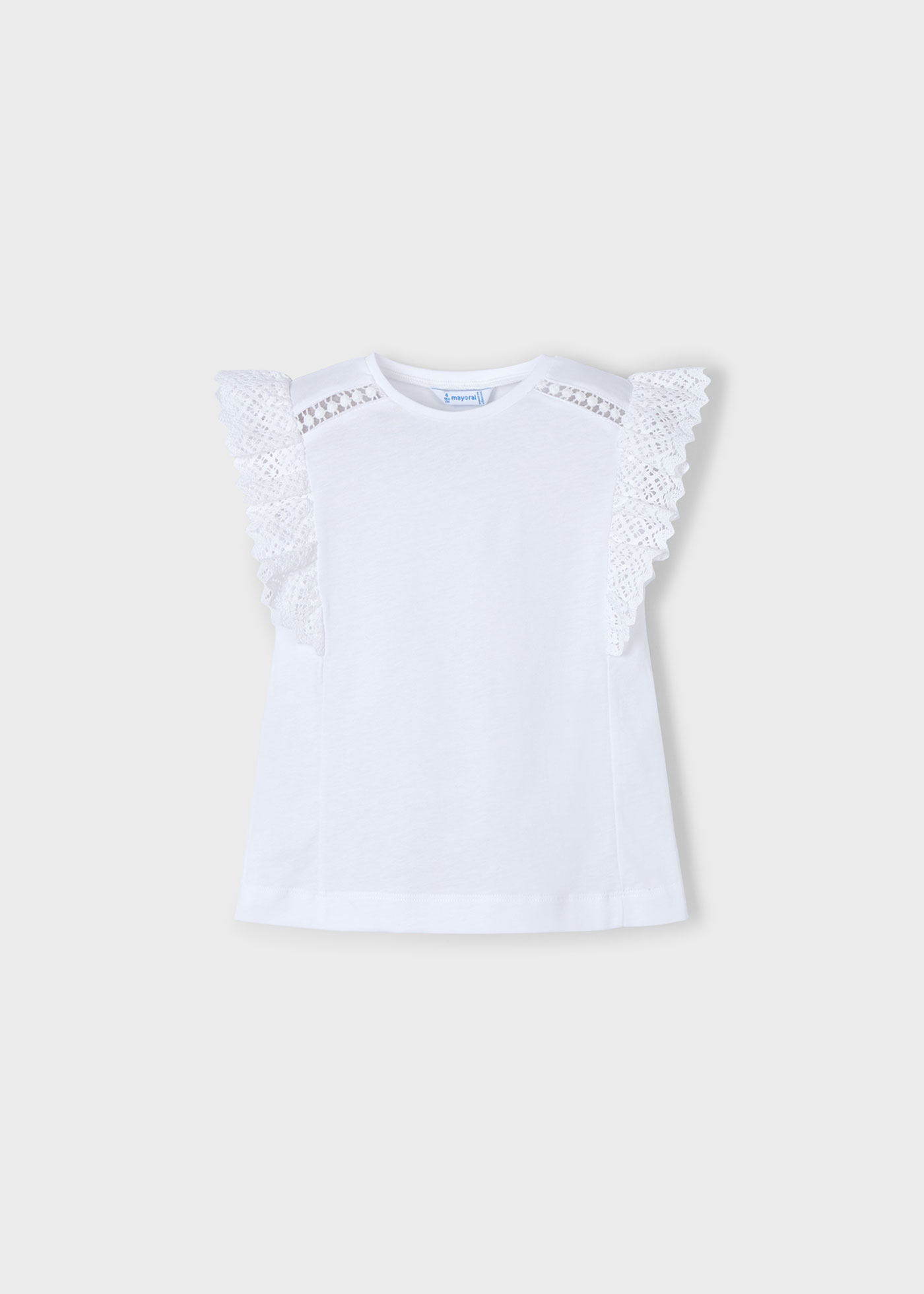 Tricou detalii volane fetita