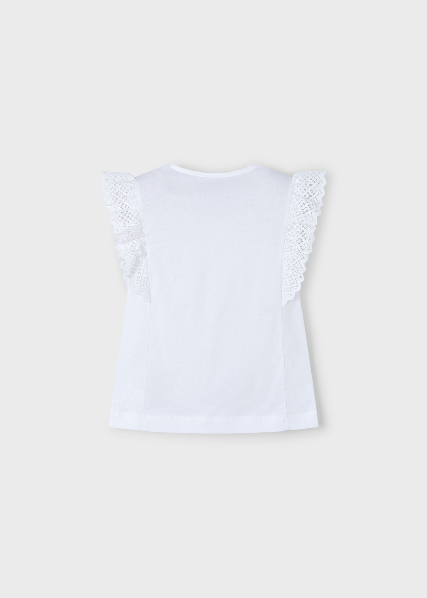 Tricou detalii volane fetita