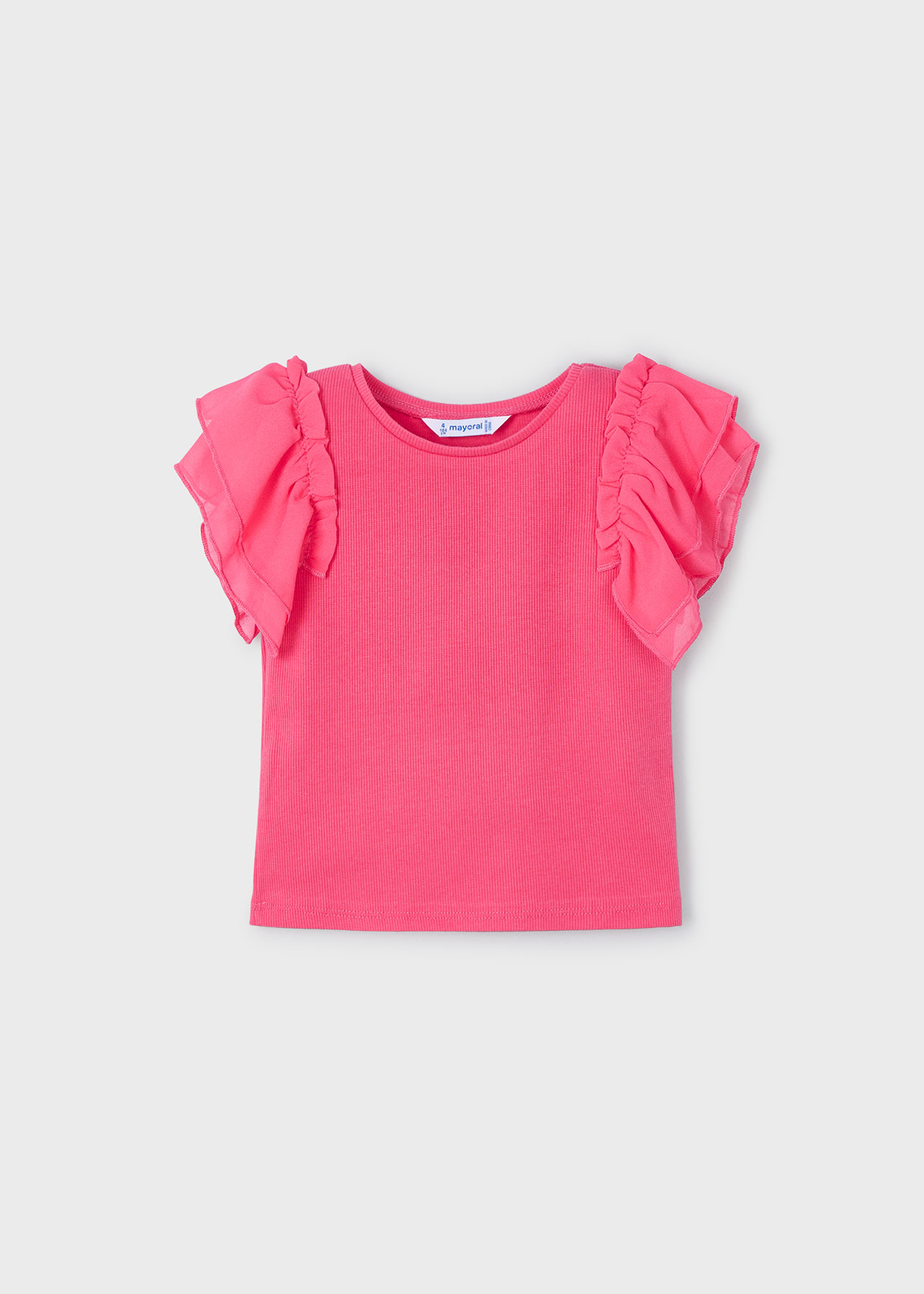 Girl chiffon ruffled t-shirt