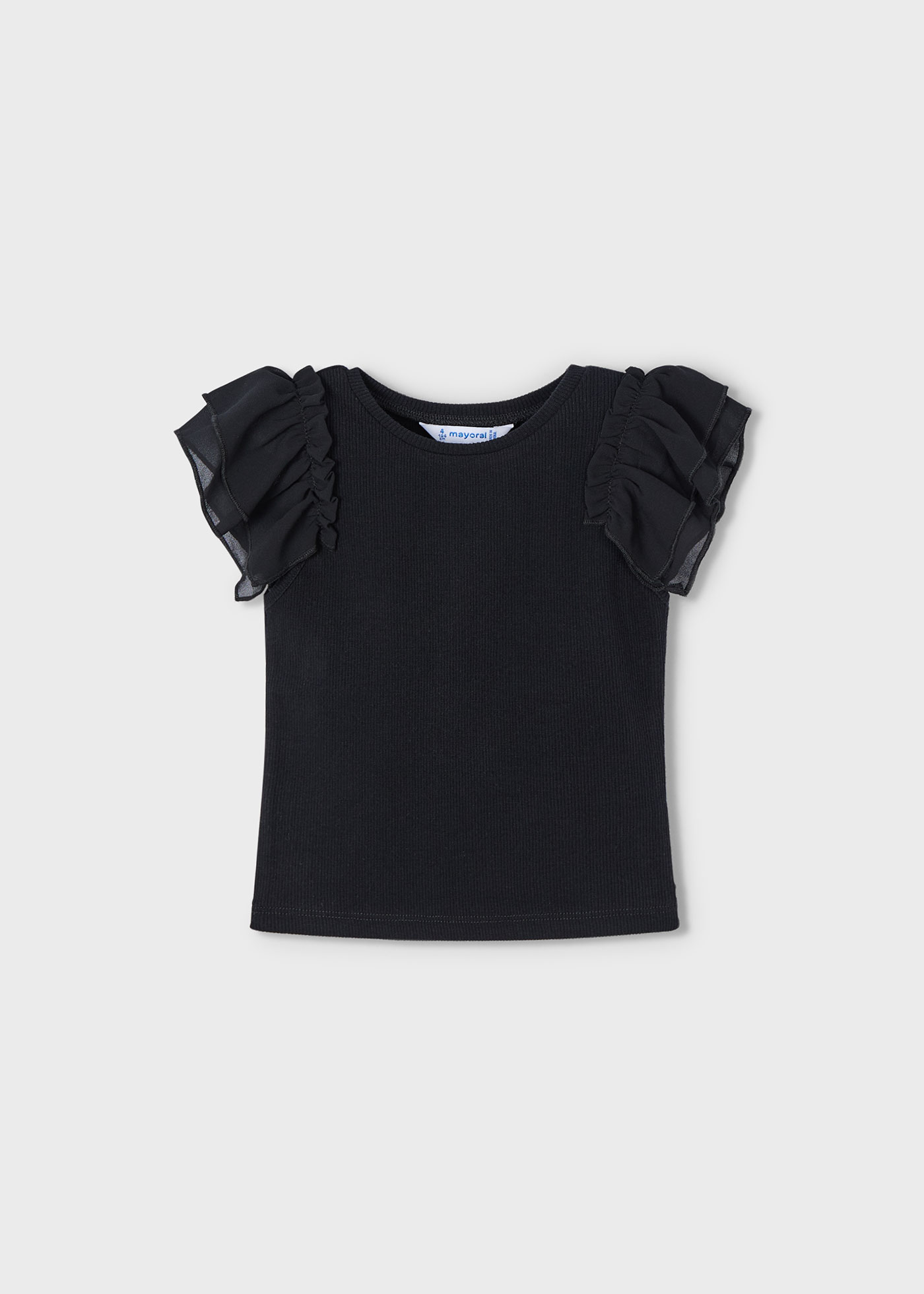 Maglietta volant chiffon bambina