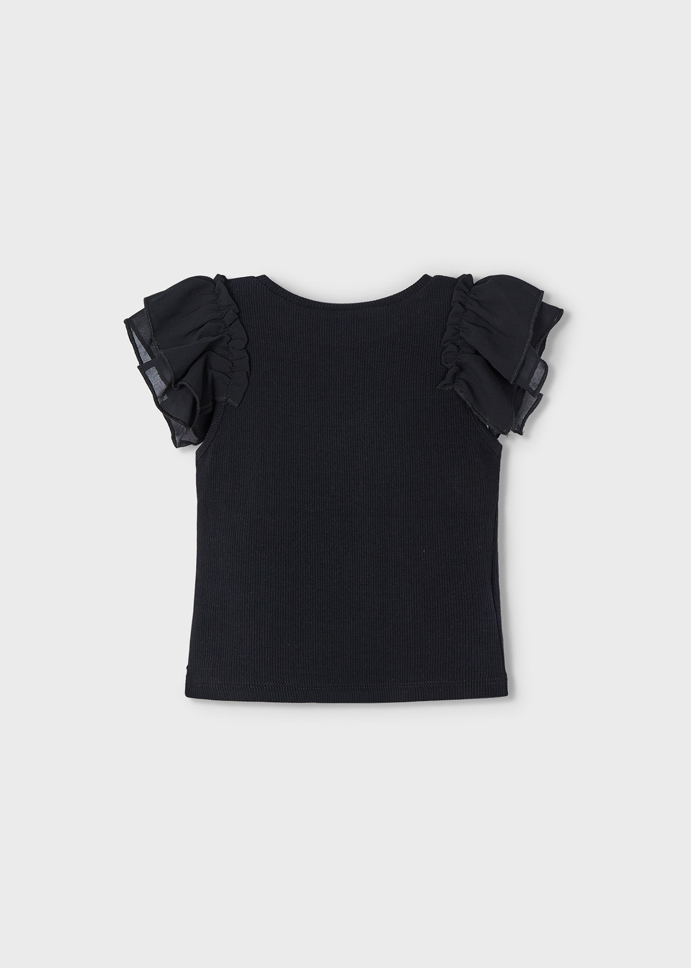 Maglietta volant chiffon bambina
