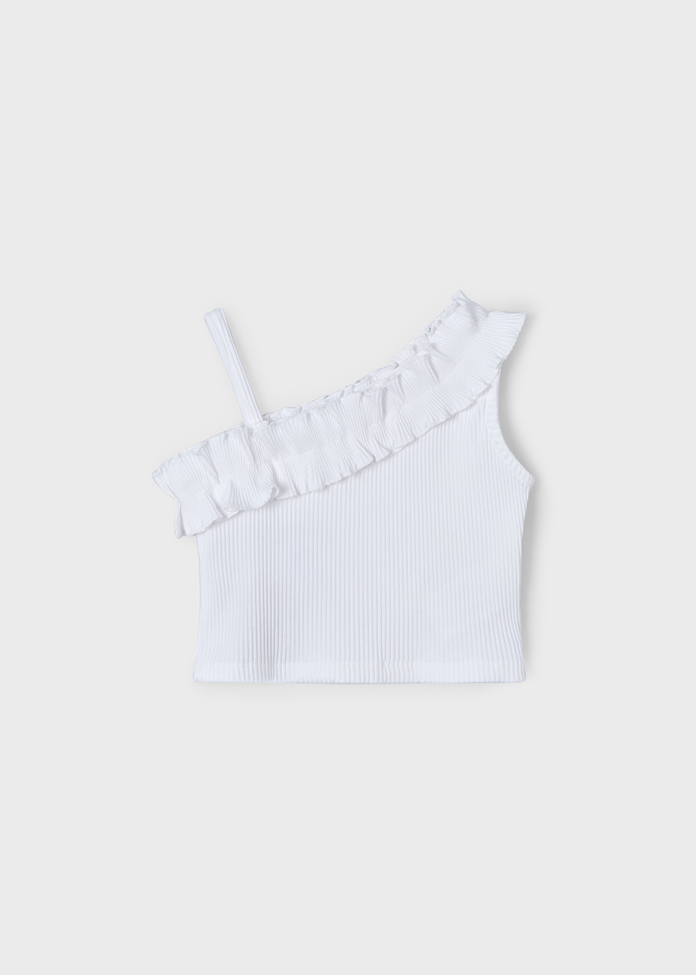 Girl Asymmetrical Ruffle T-Shirt