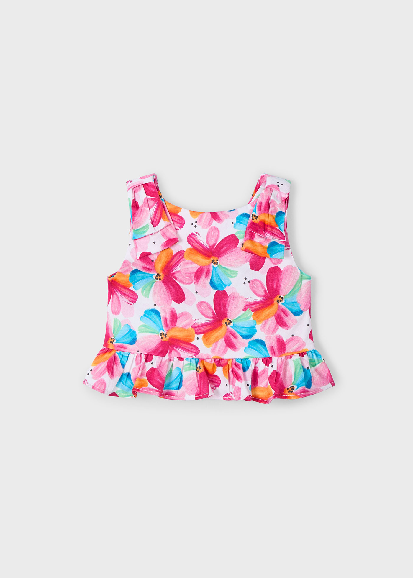 Girl peplum bow top