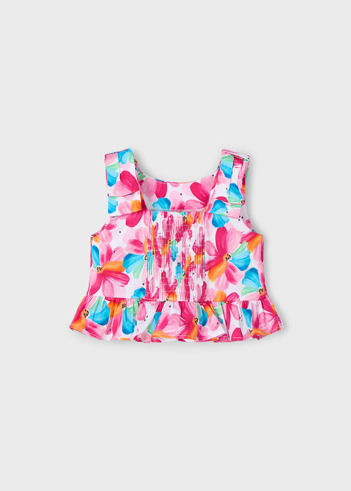 Girl peplum bow top