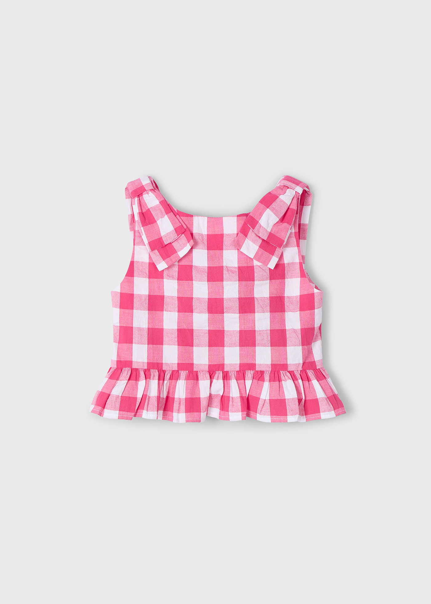 Girl peplum bow top