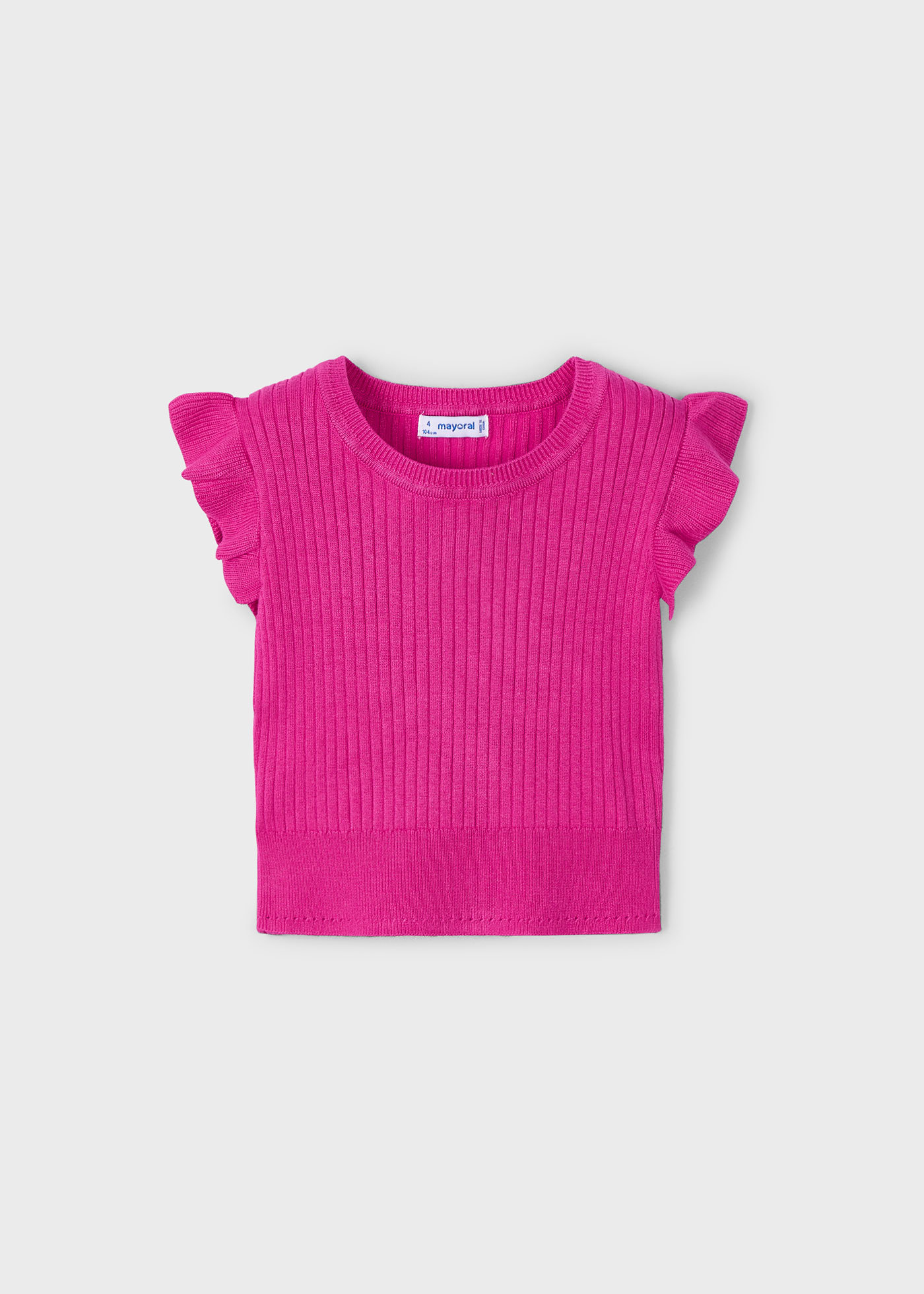 Top tricot canalé niña