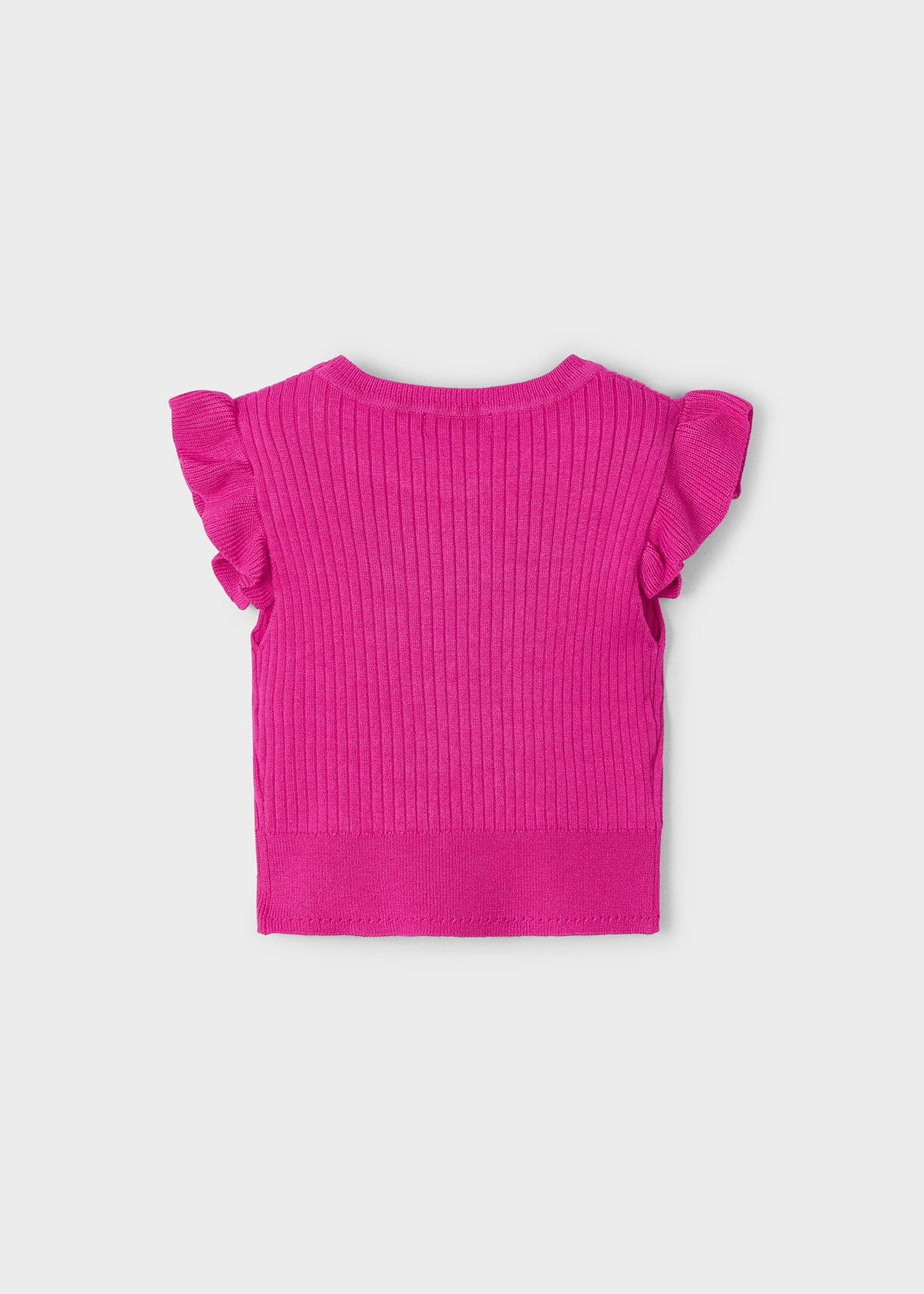 Top tricot canalé niña