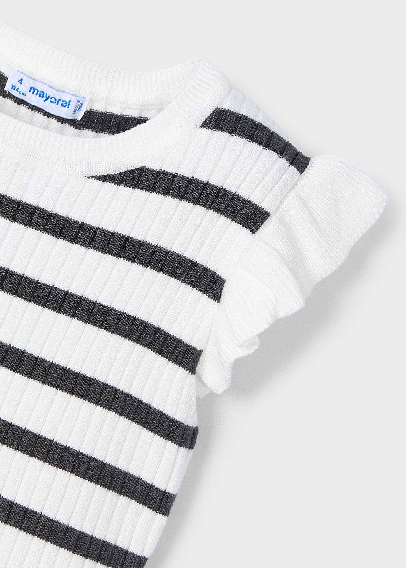 Top tricot costine bambina