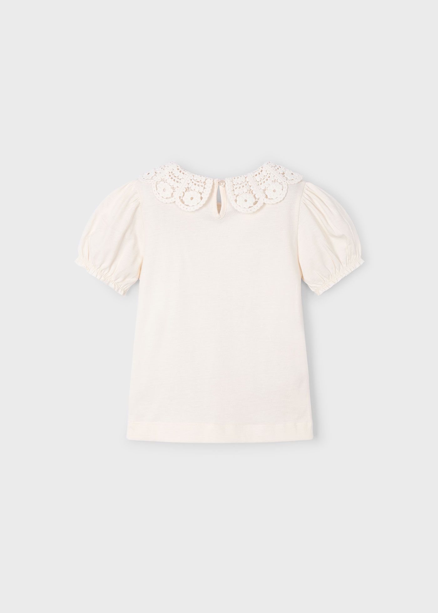 Tricou guler crosetat fetita