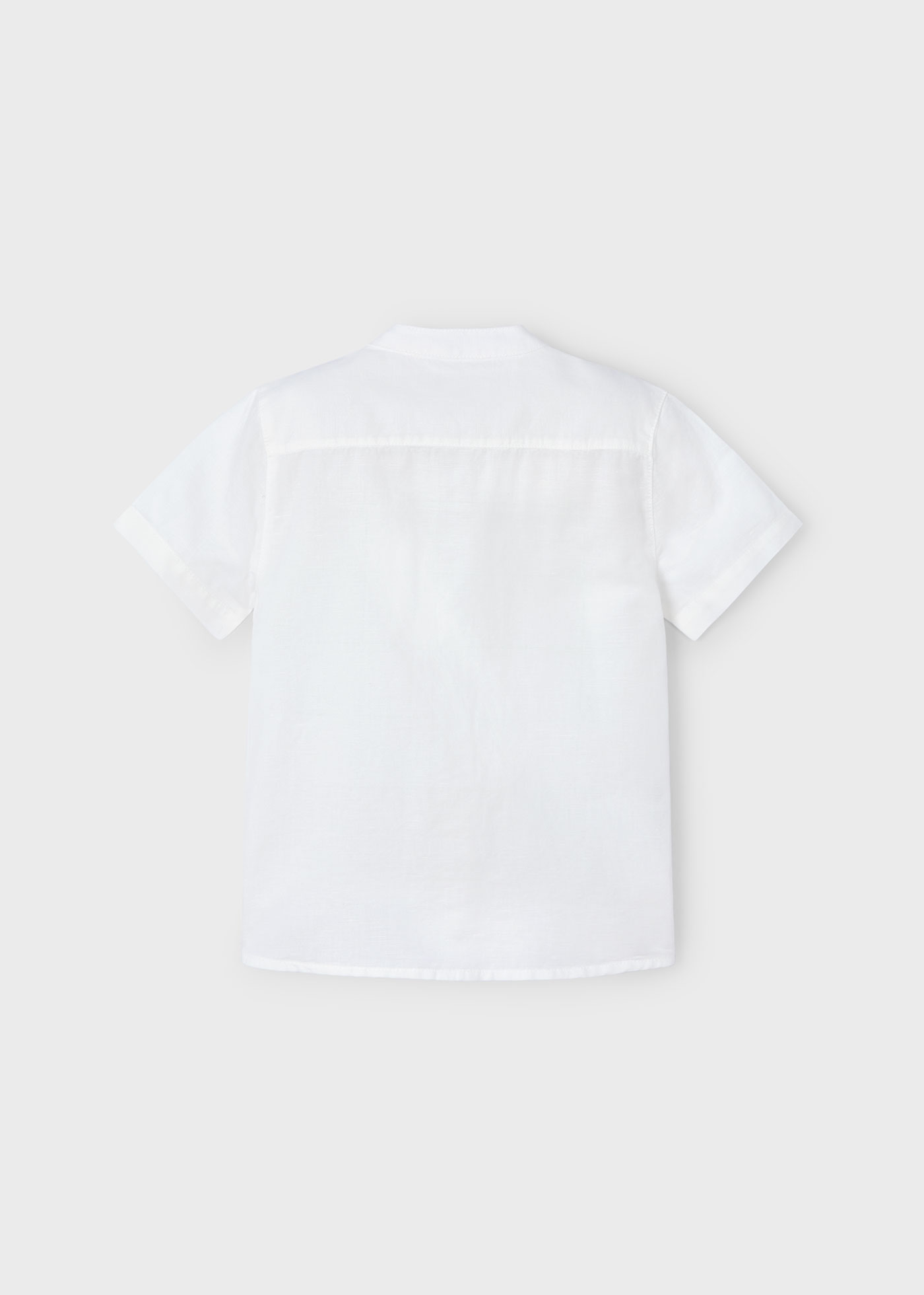 Camicia colletto coreana lino bambino