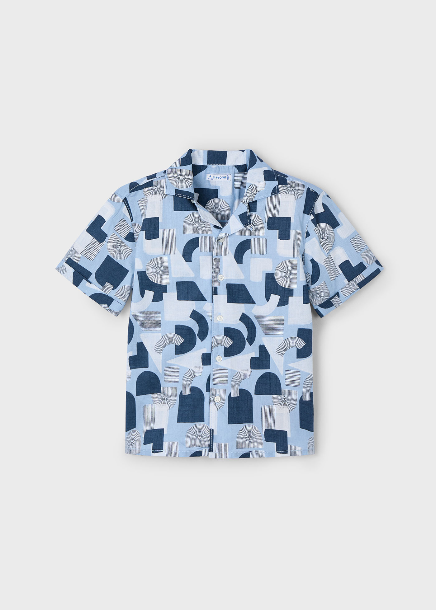 Boy casual print button shirt