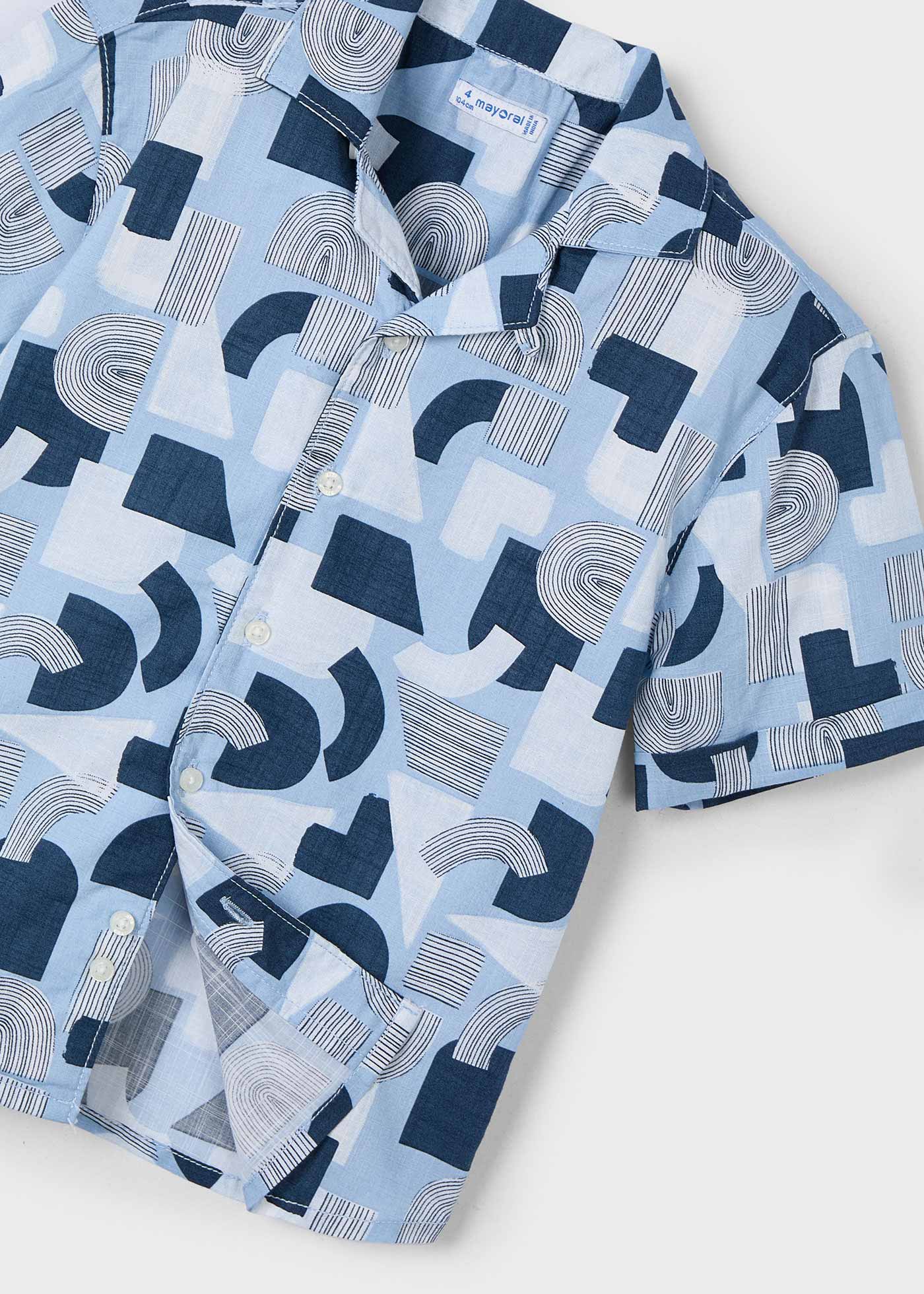 Boy casual print button shirt