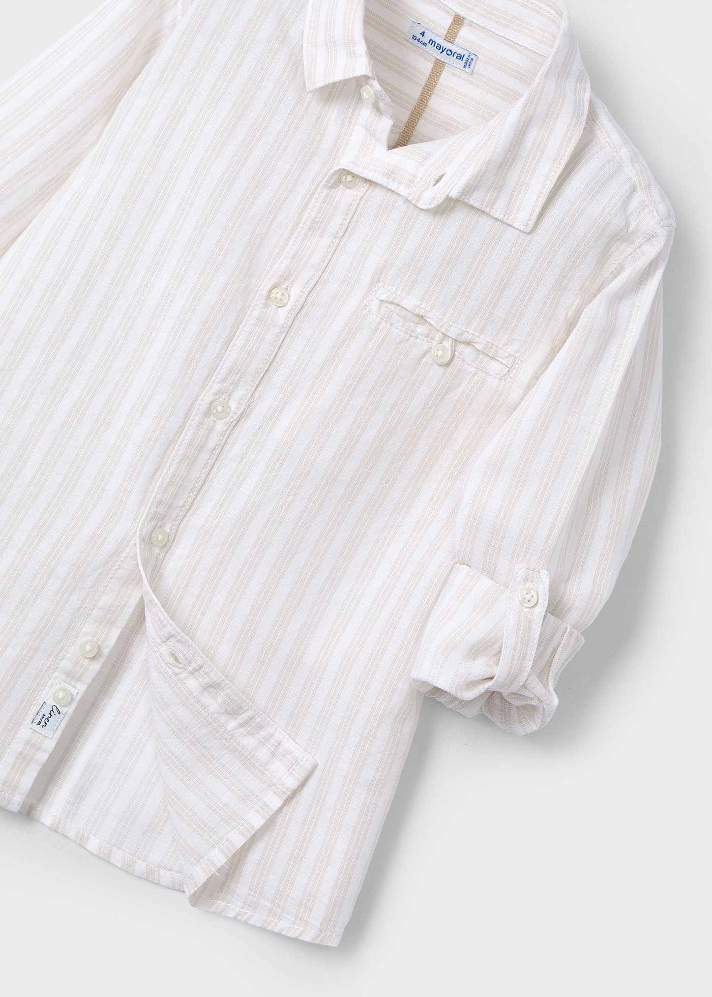 Camisa manga comprida com linho menino