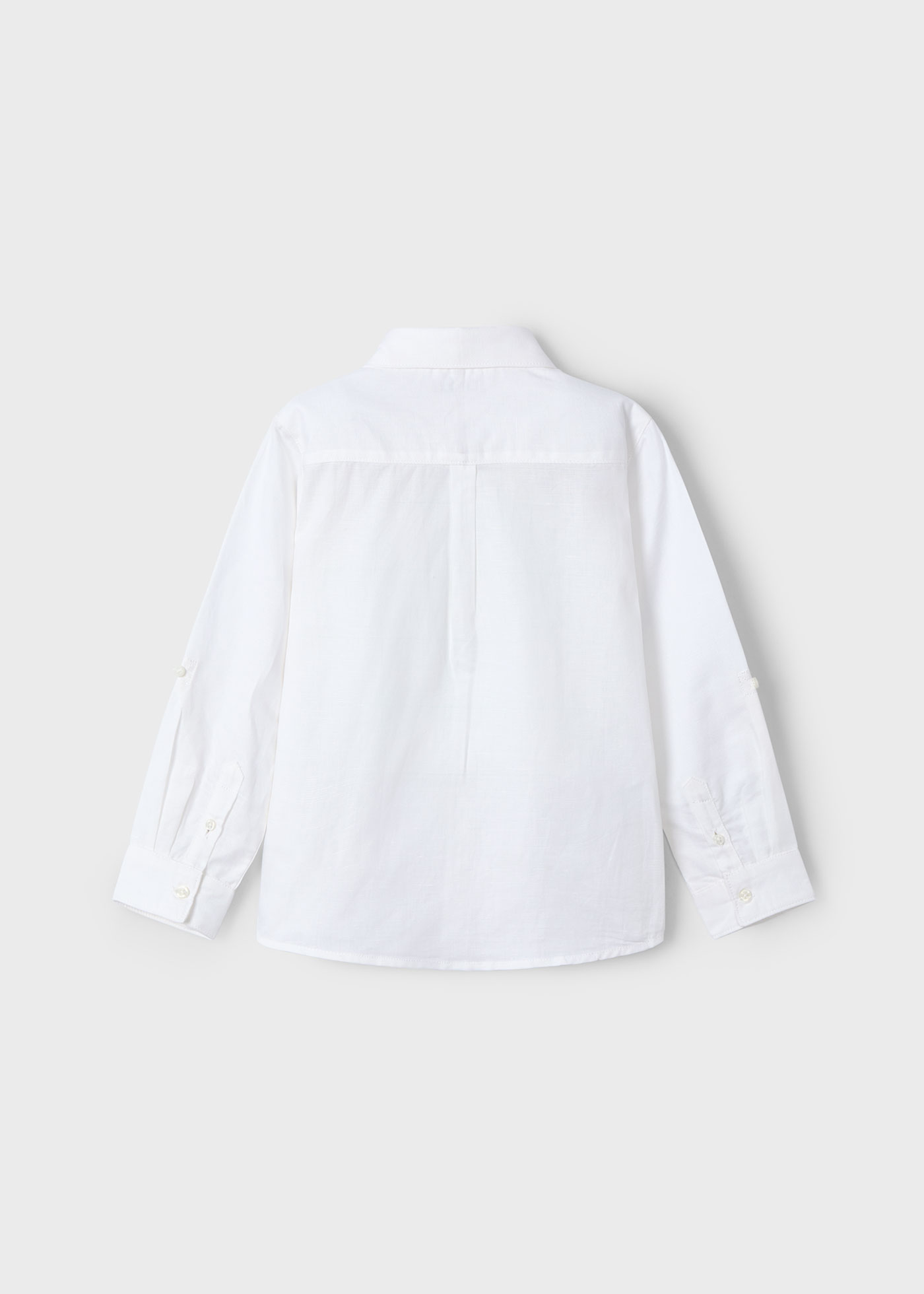 Boy long sleeved linen shirt