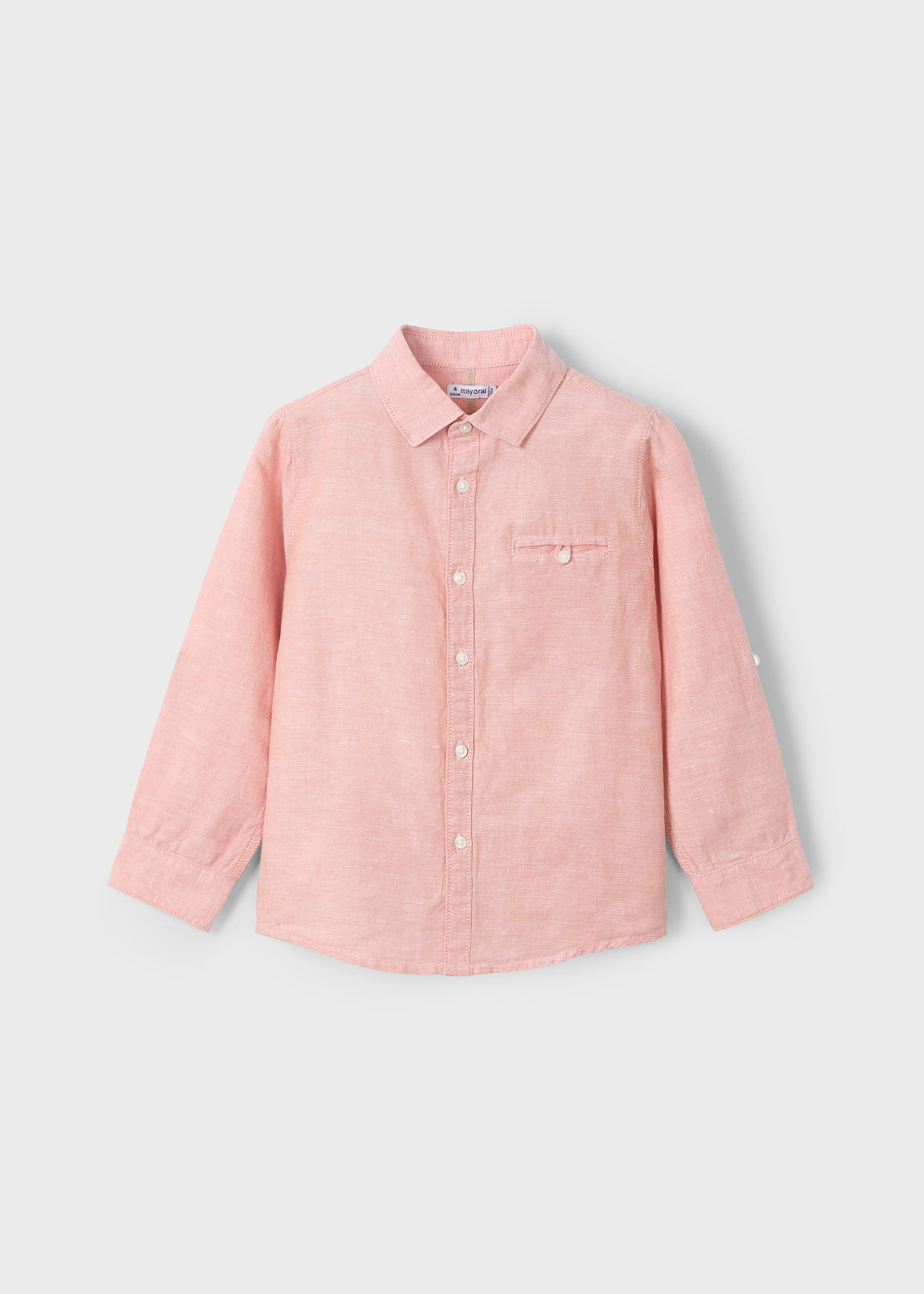 Camisa manga comprida com linho menino